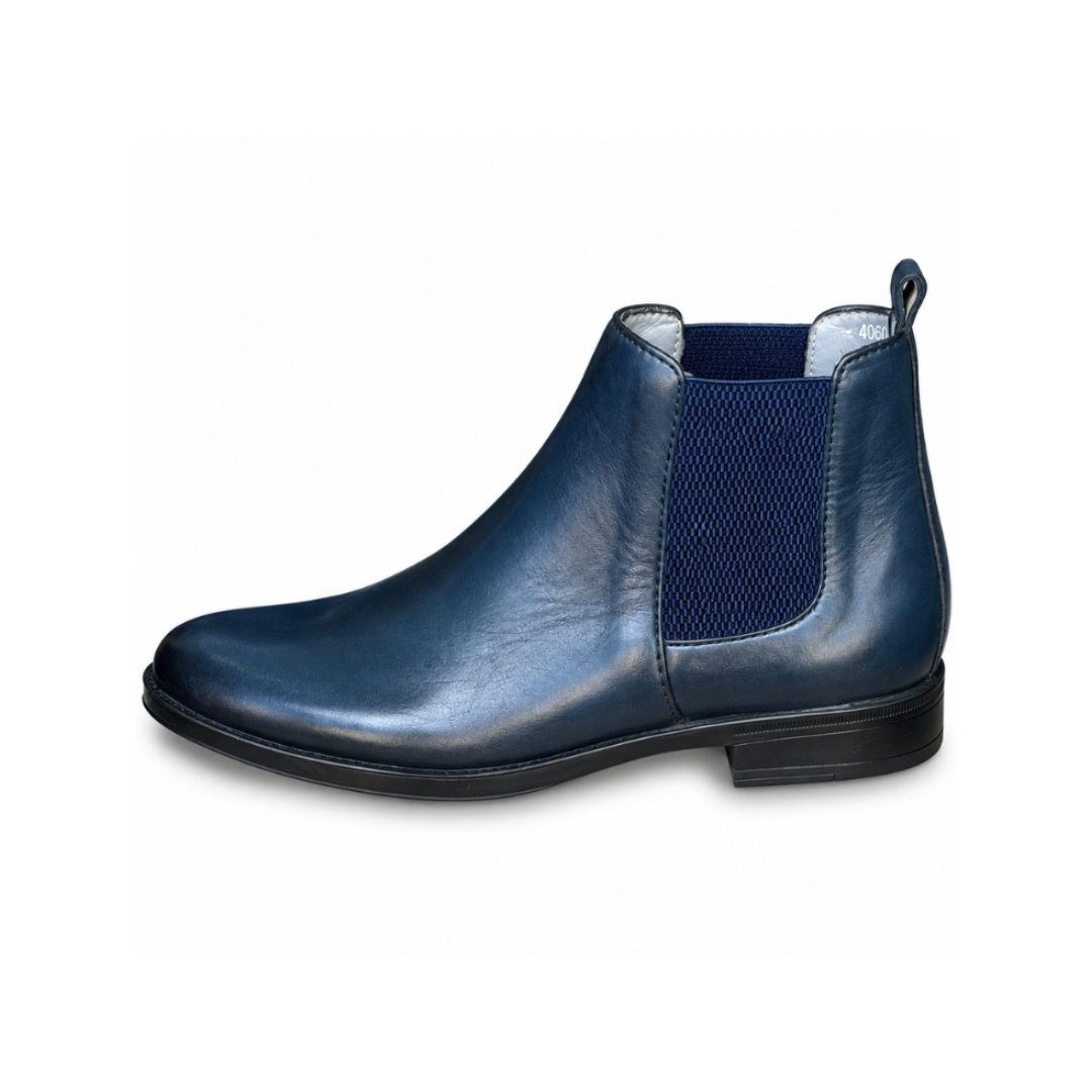 Bottine En Cuir 4060 bleu - Shopilo Shoes