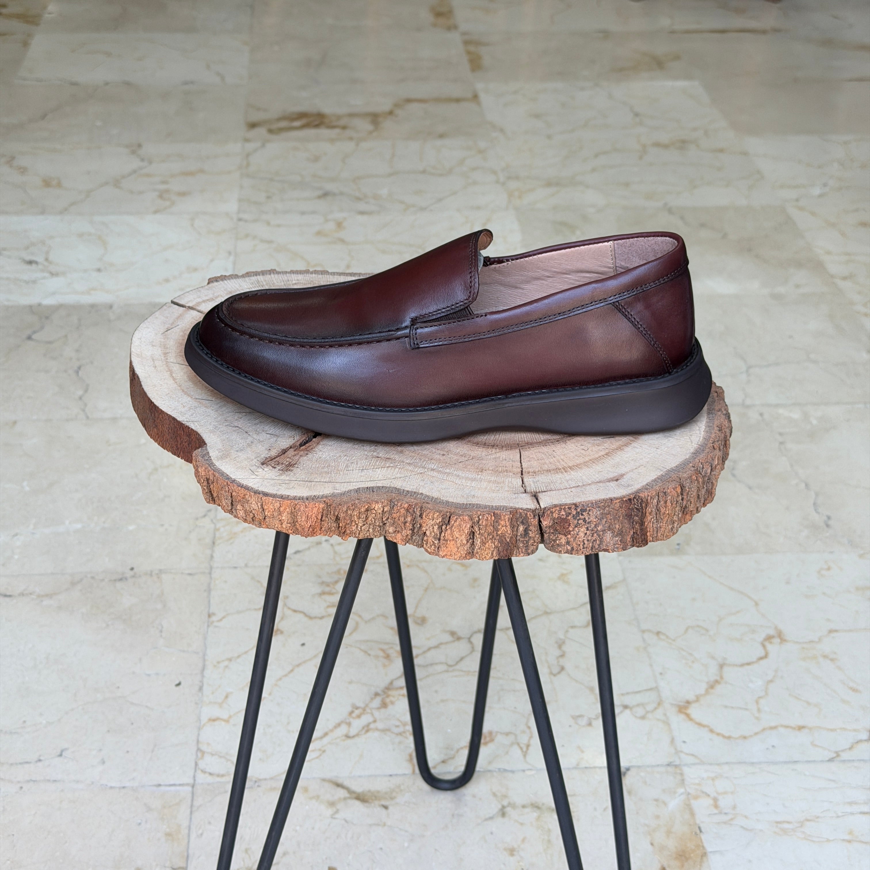 CHAUSSURES EN CUIR ELLEGANO 384 TABA