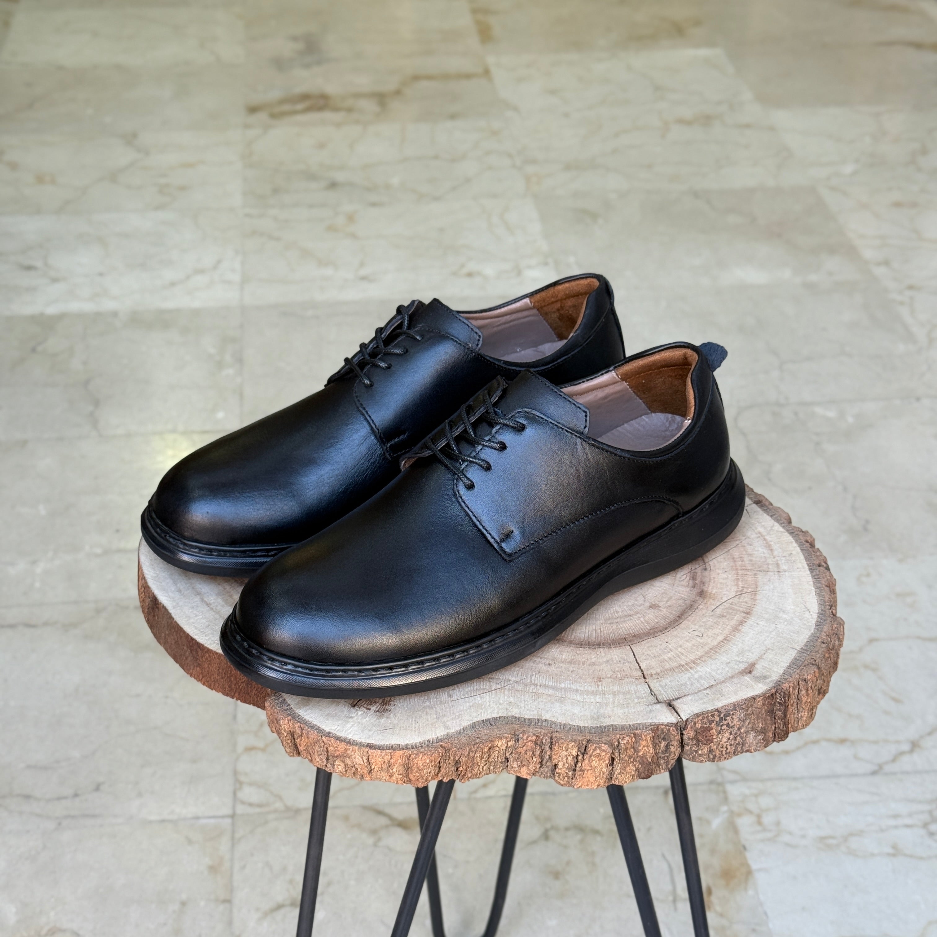 CHAUSSURE MEDICAL EN CUIR  102 NOIR