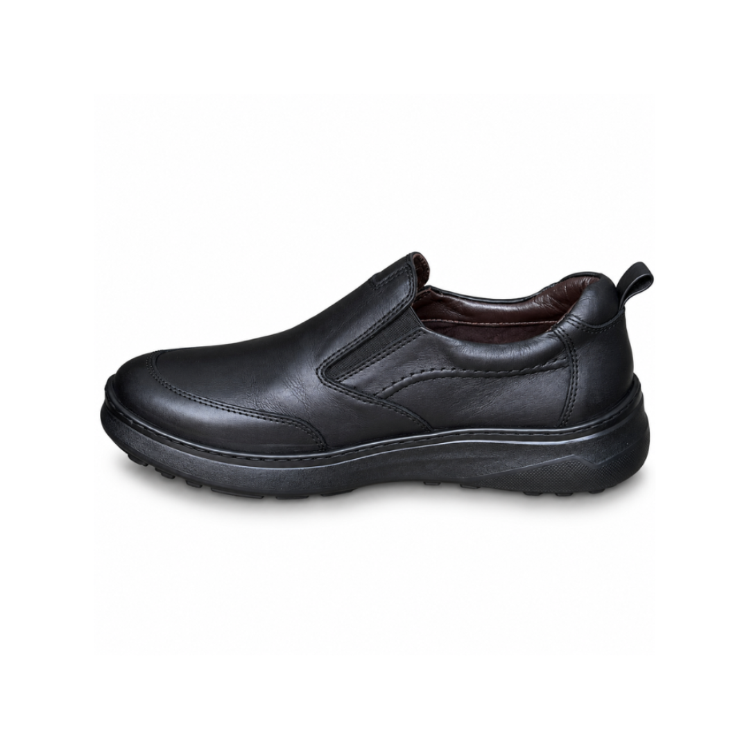 CHAUSSURE MEDICAL EN CUIR  673 NOIR - Shopilo Shoes
