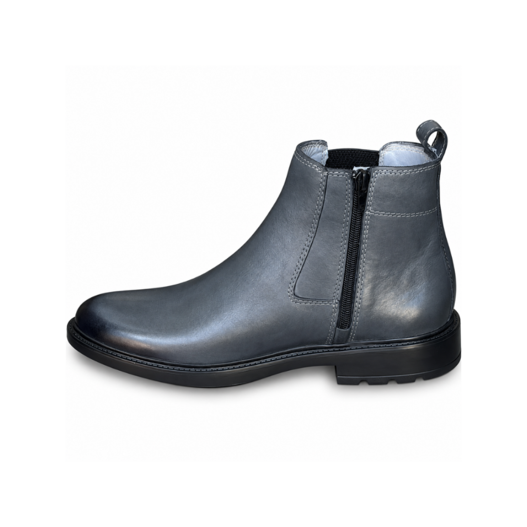 Bottine En Cuir 301 gris
