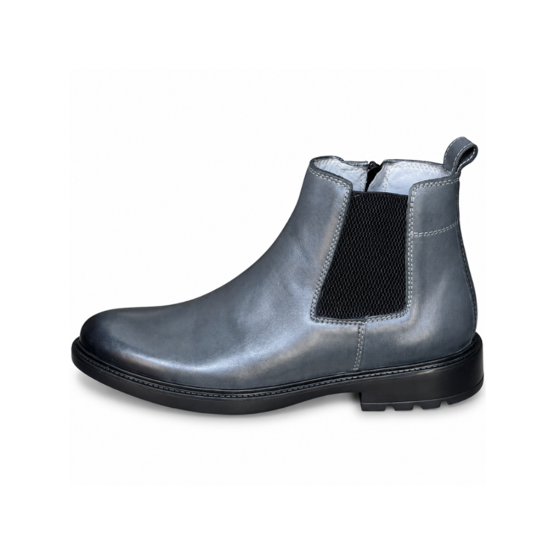 Bottine En Cuir 301 gris