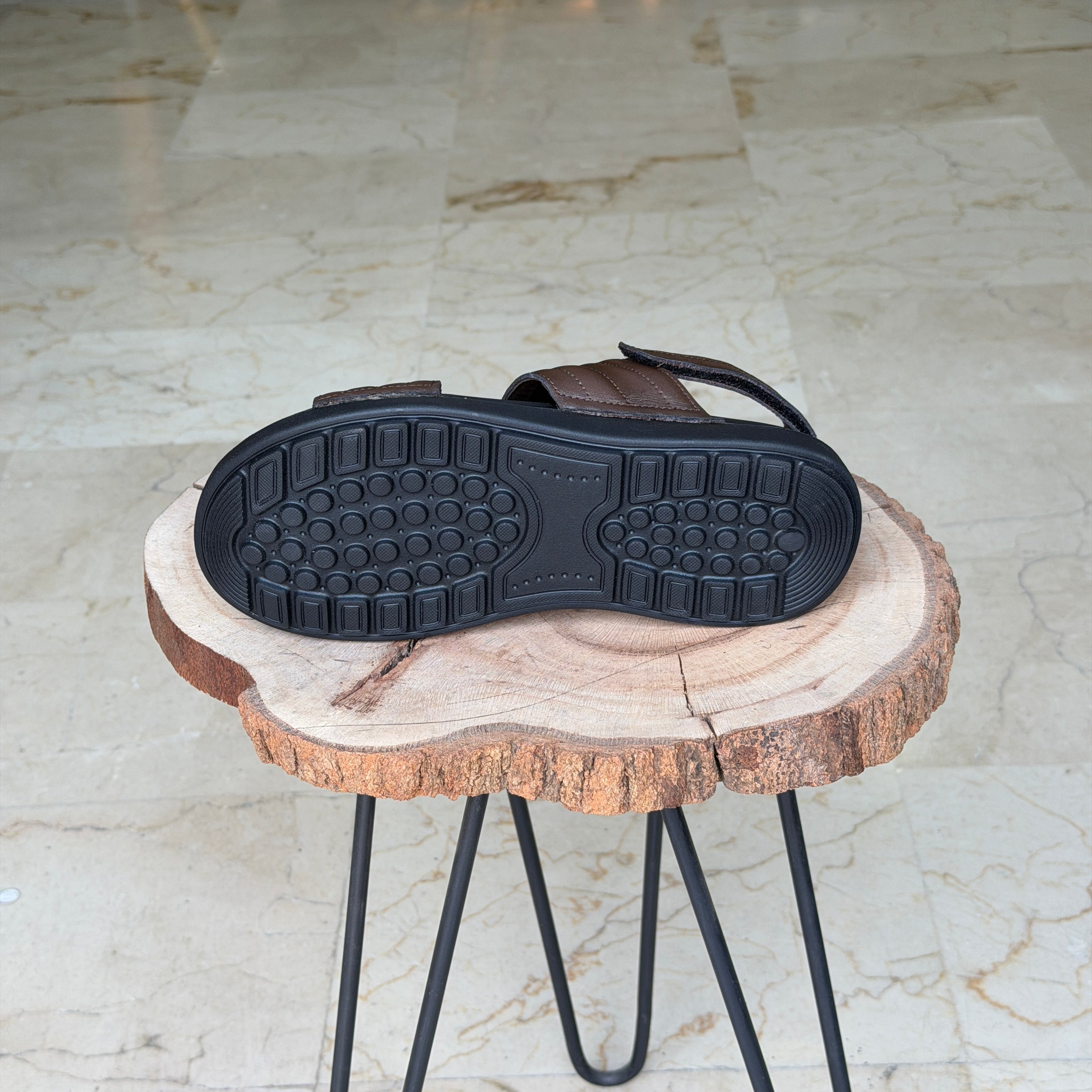 SANDALE EN CUIR Ergonomic Arch S41 MARRON