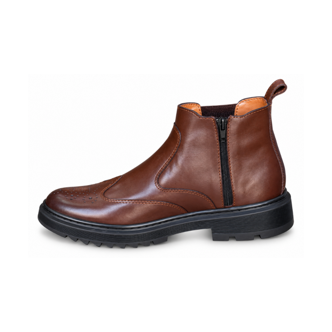 Bottine En Cuir N2004 MARRON