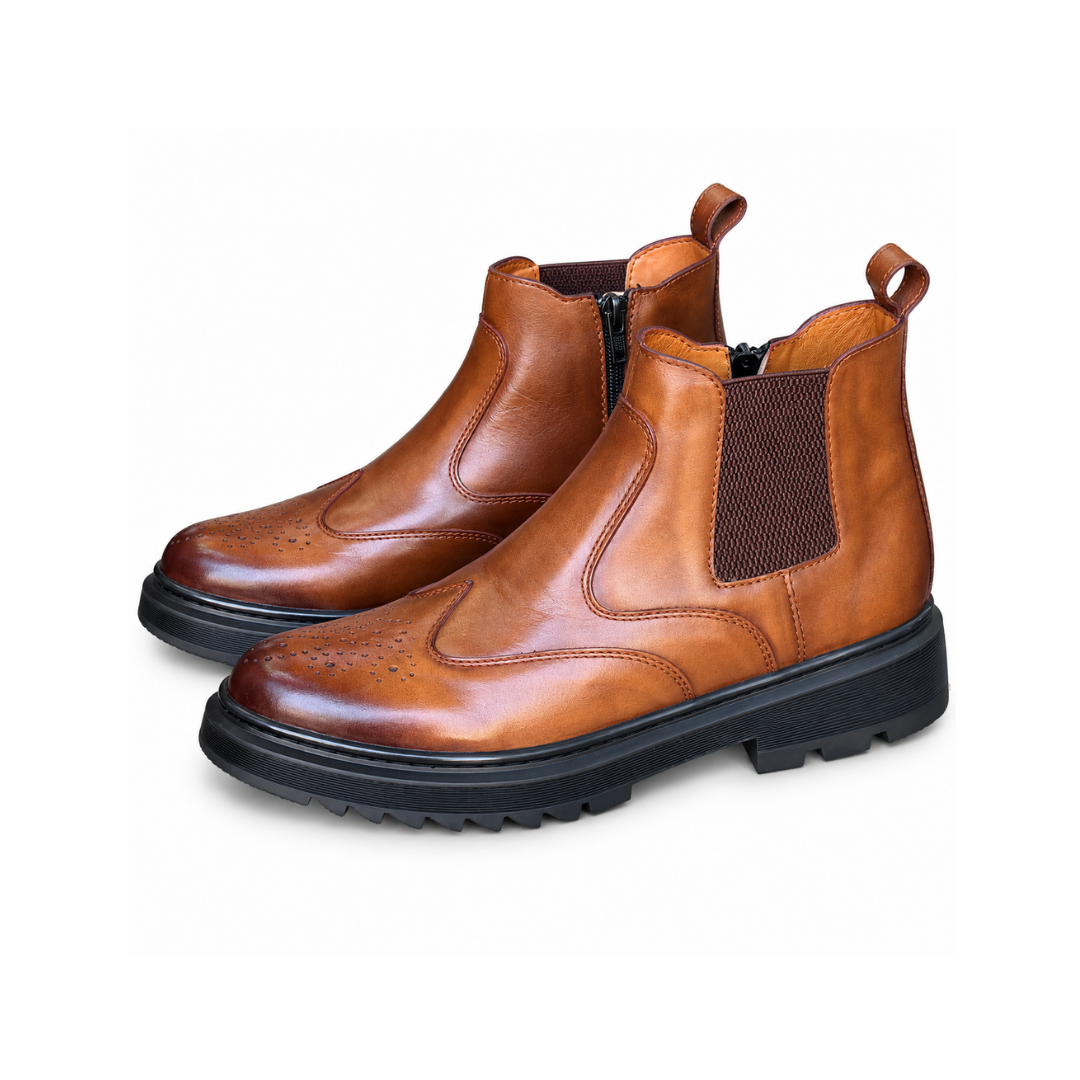 Bottine En Cuir N2004 TABA