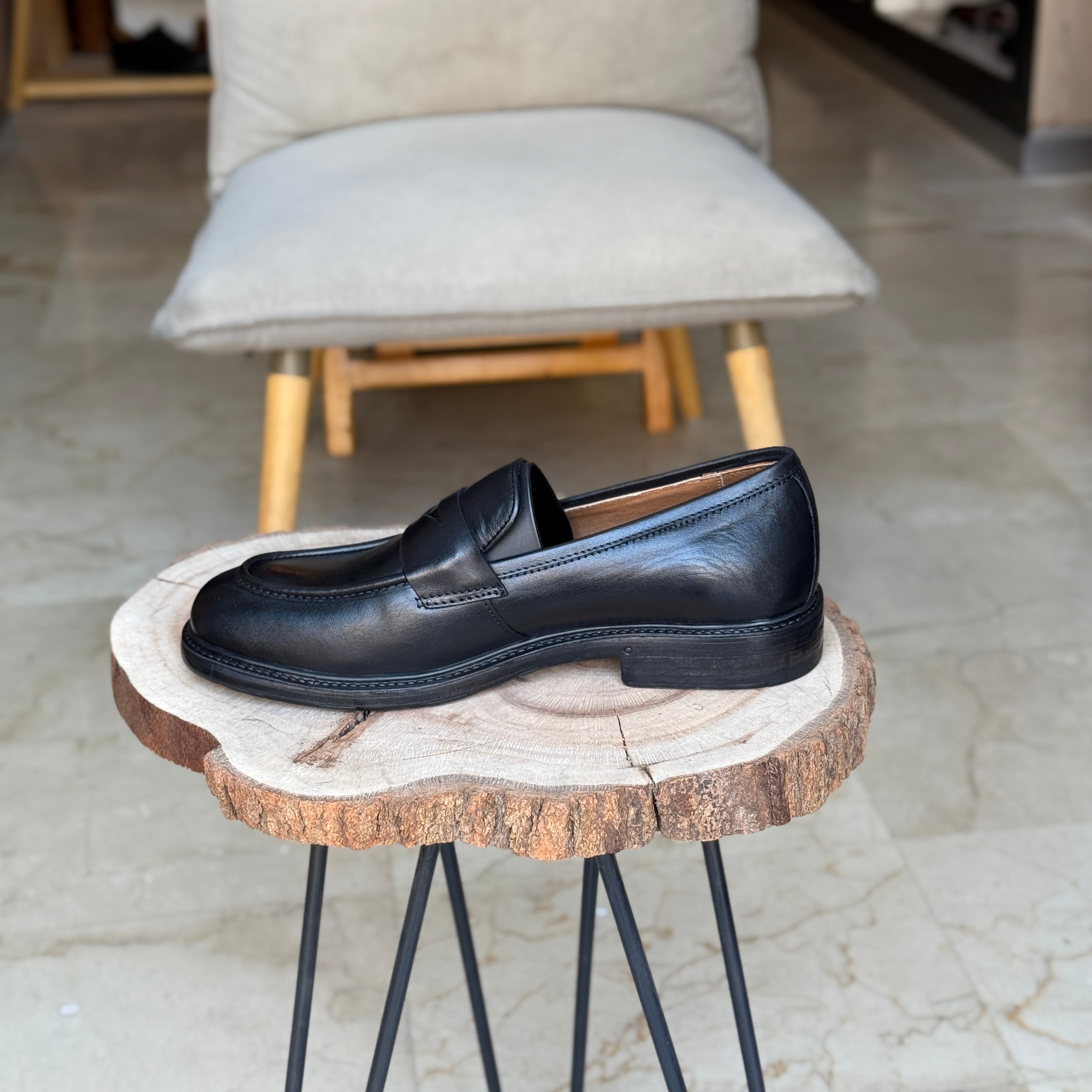 CHAUSSURES EN CUIR VÈRITABLES  REF: IT1060 NOIR - Shopilo Shoes