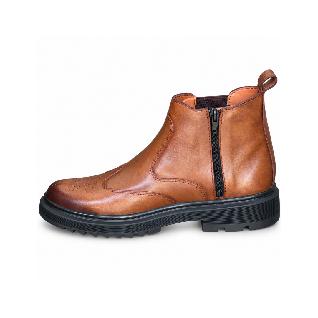 Bottine En Cuir N2004 TABA