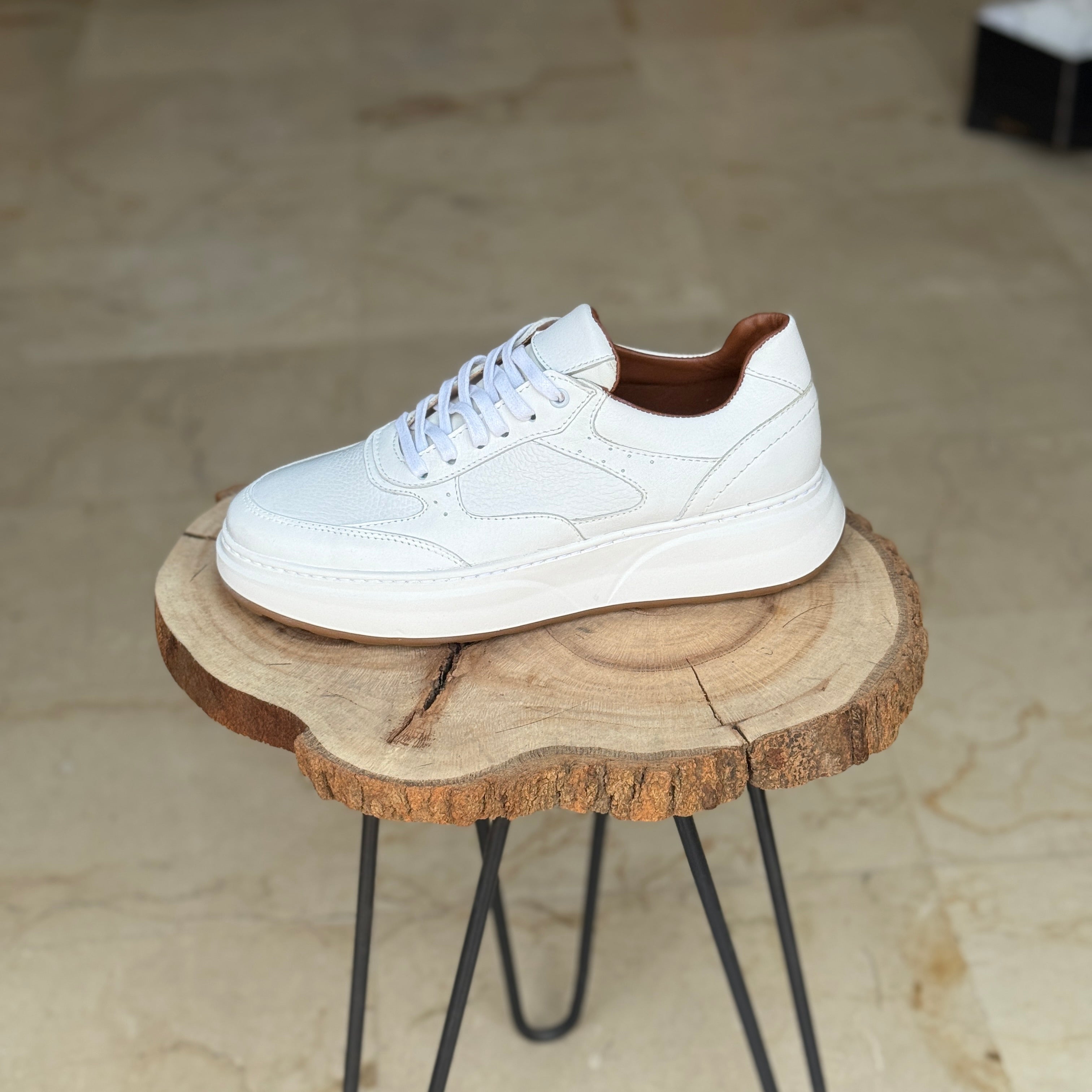 BASKET EN CUIR - 874 BLANC