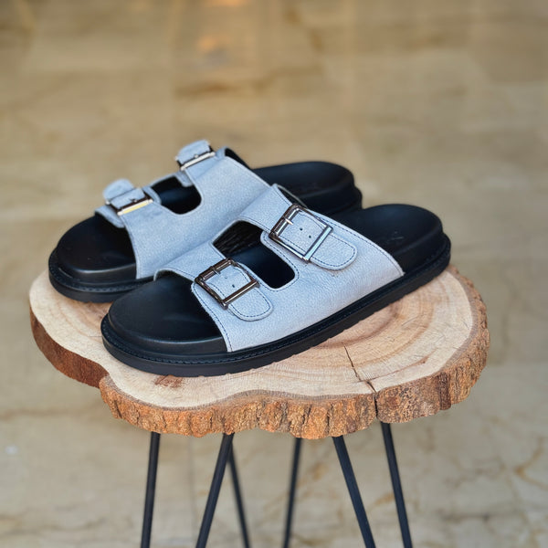 SANDALE EN CUIR CASTELO 204 GRIS