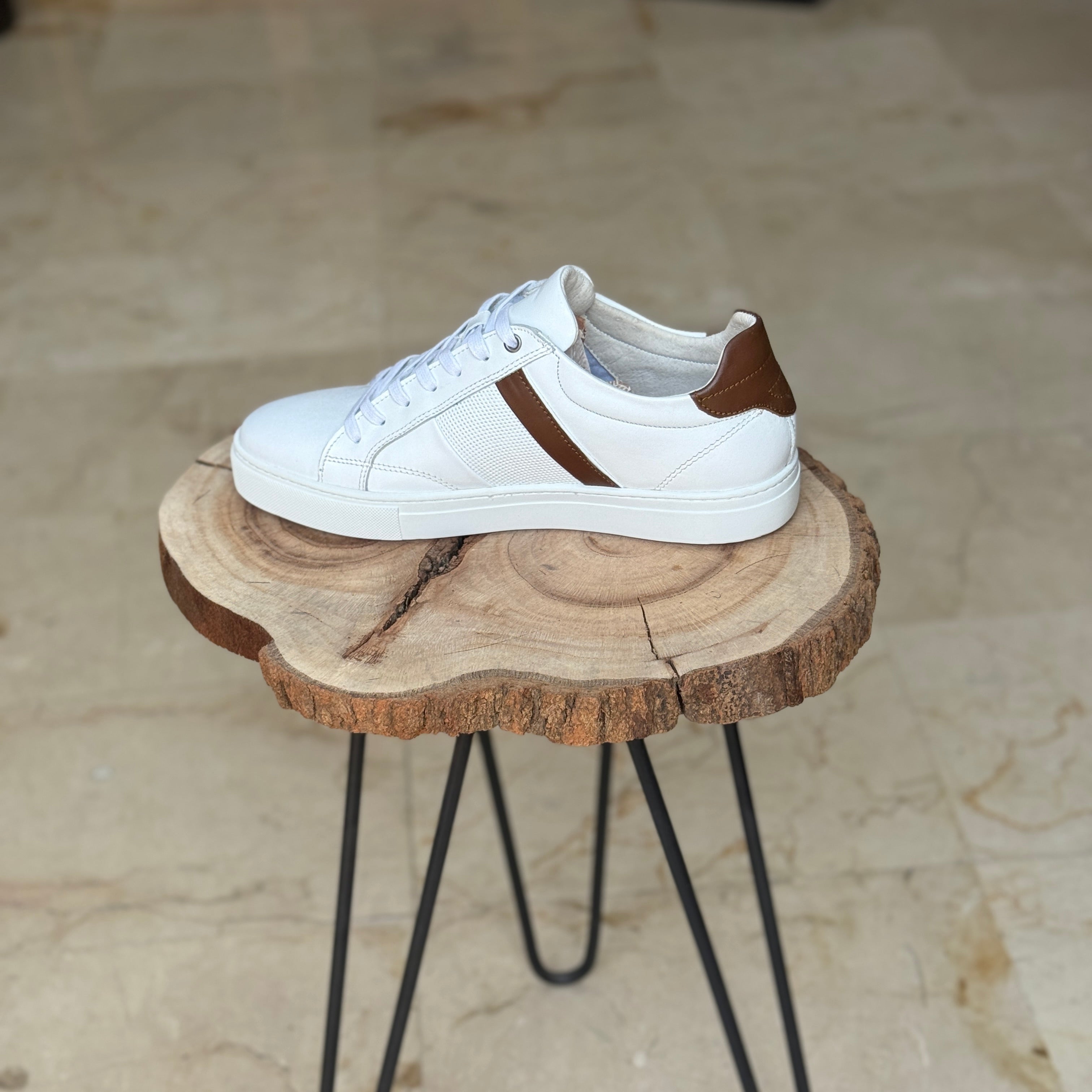 BASKET EN CUIR 718 BLANC