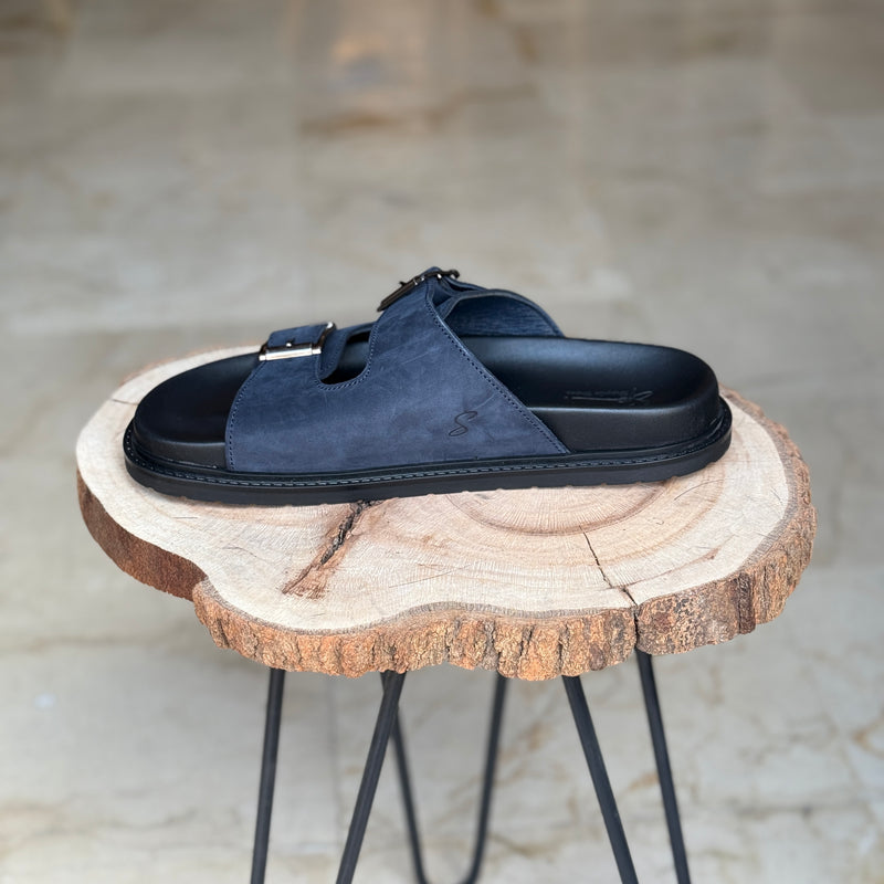 SANDALE EN CUIR CASTELO 204 BLEU