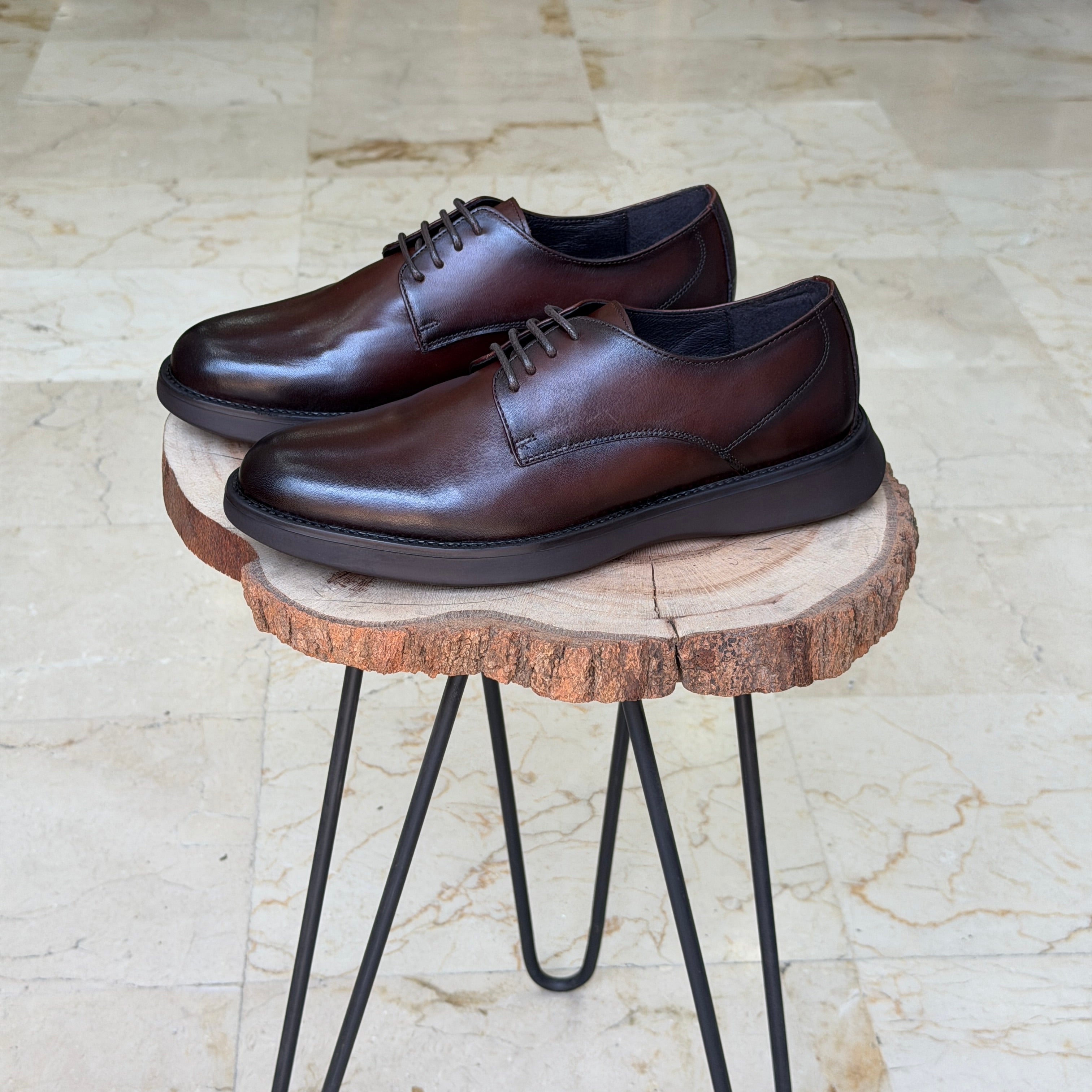 CHAUSSURES EN CUIR ELLEGANO 342 MARRON