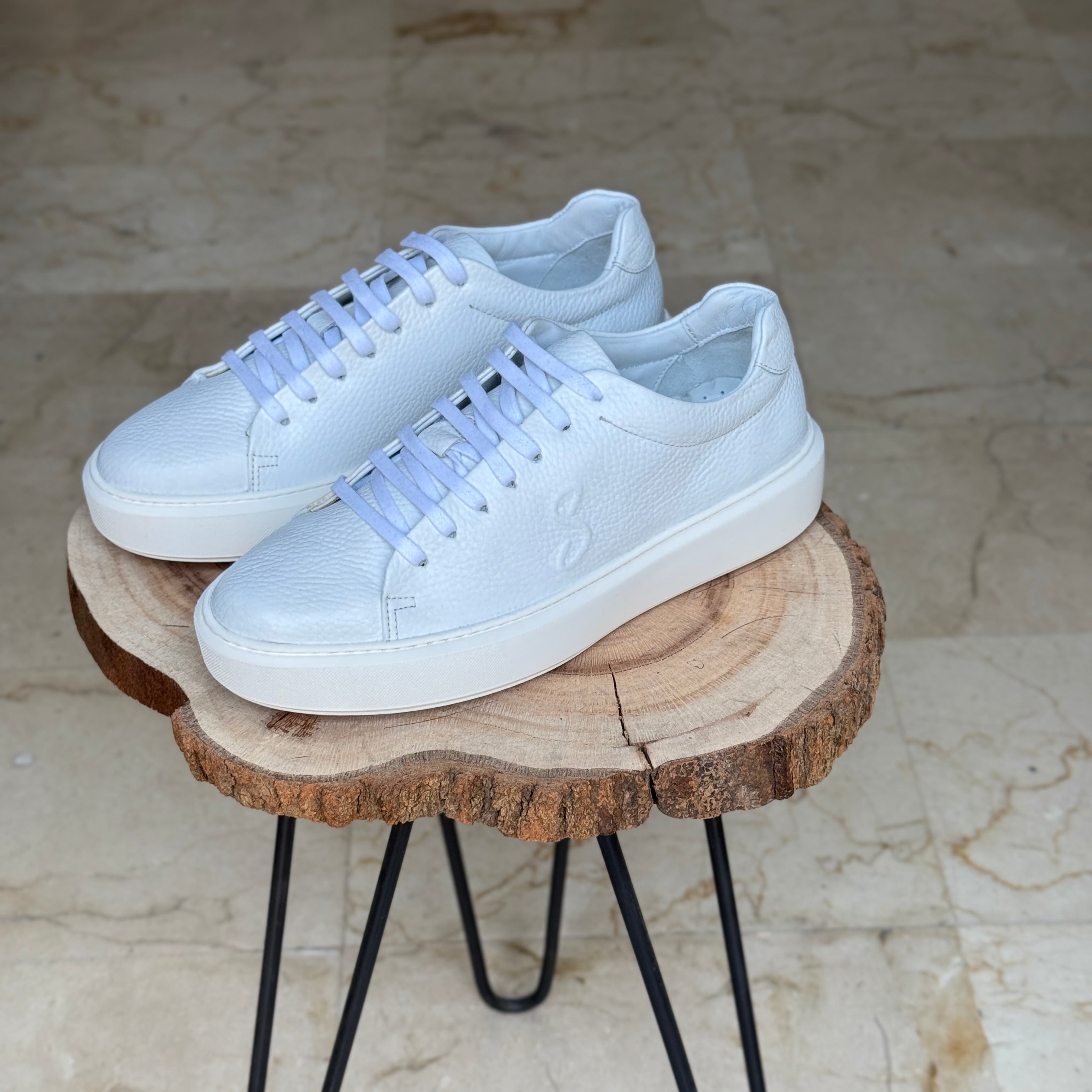 BASKET EN CUIR  L’ALLURE 719 BLANC