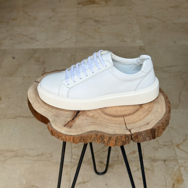 BASKET EN CUIR  L’ALLURE 708 BLANC