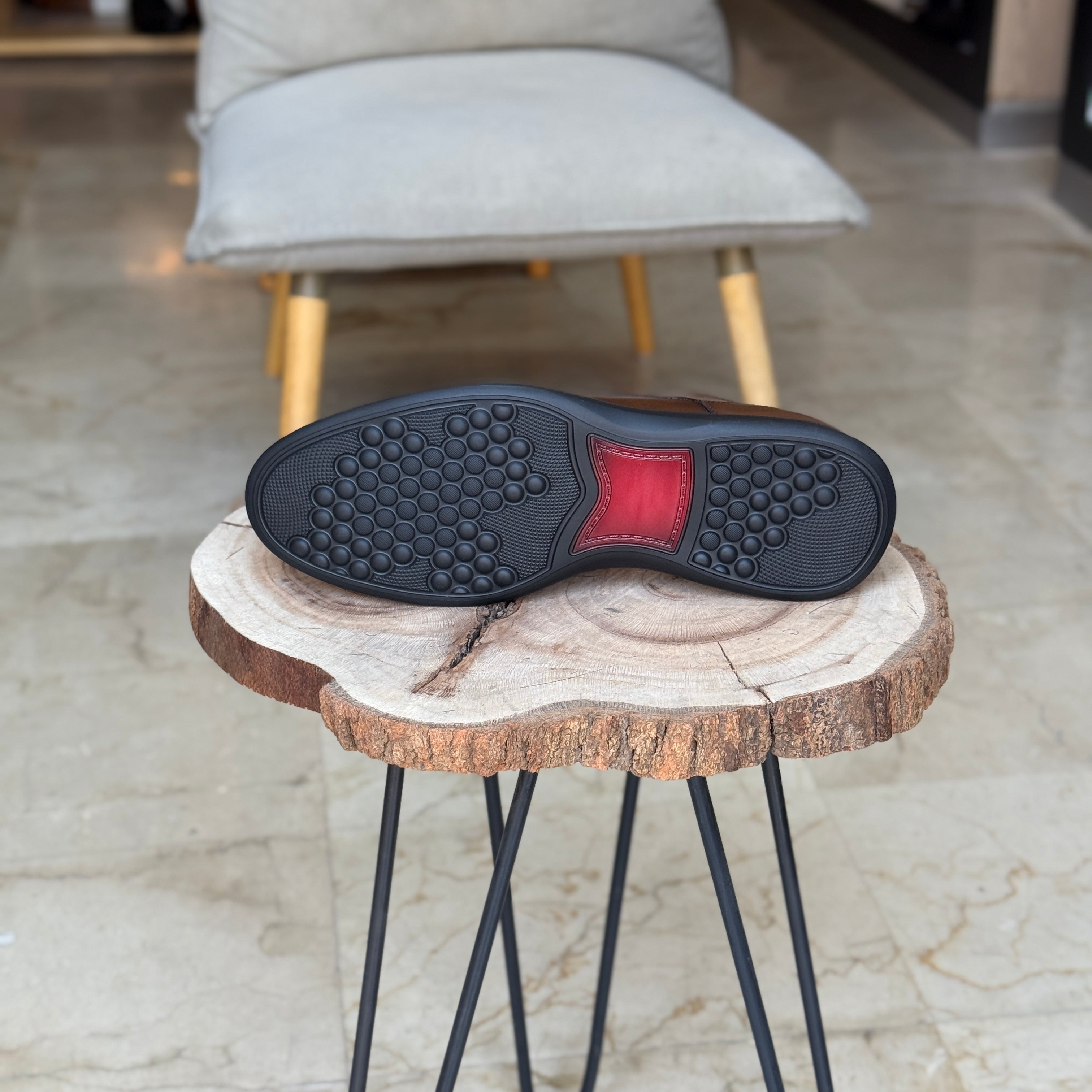 CHAUSSURES EN CUIR VÈRITABLES ELLEGANO 342 TABA