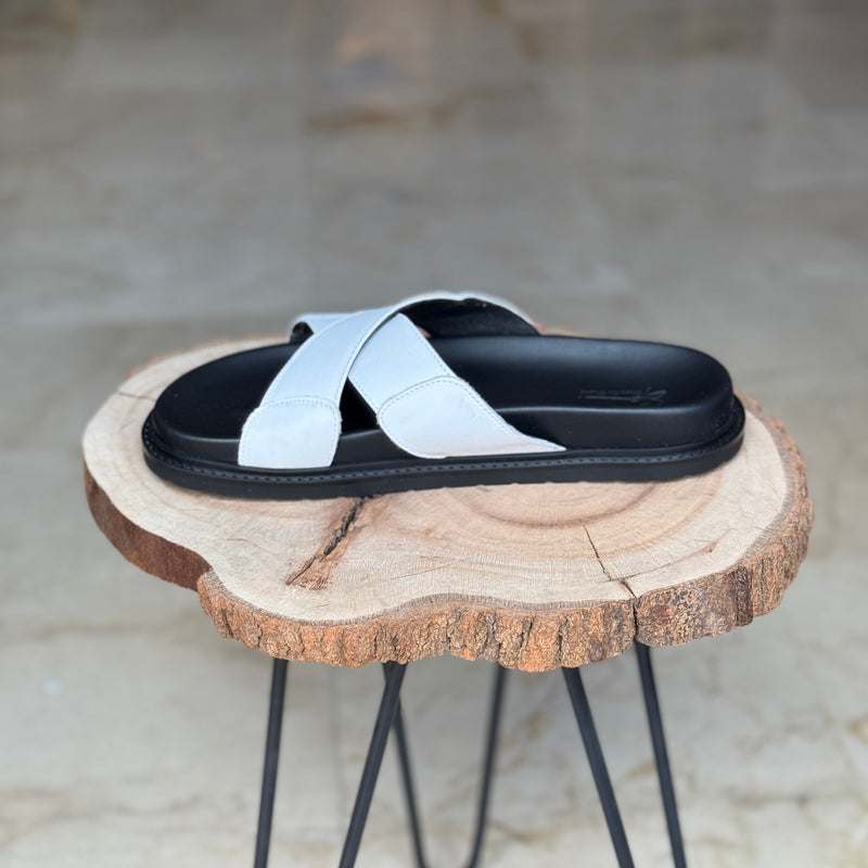SANDALE EN CUIR  CASTELO 040 BLANC