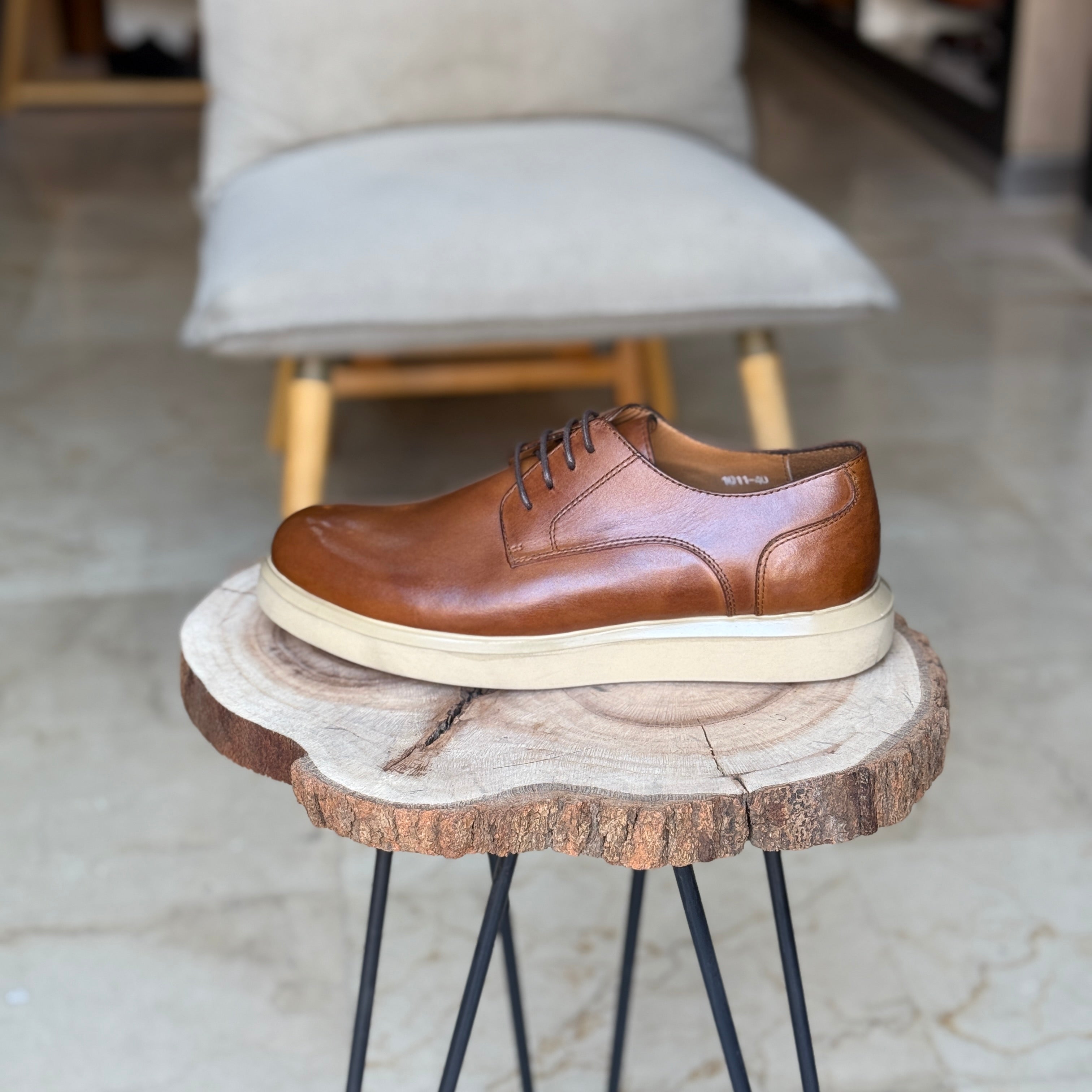 CHAUSSURES EN CUIR VÈRITABLES  DouxPas 1011 TABA