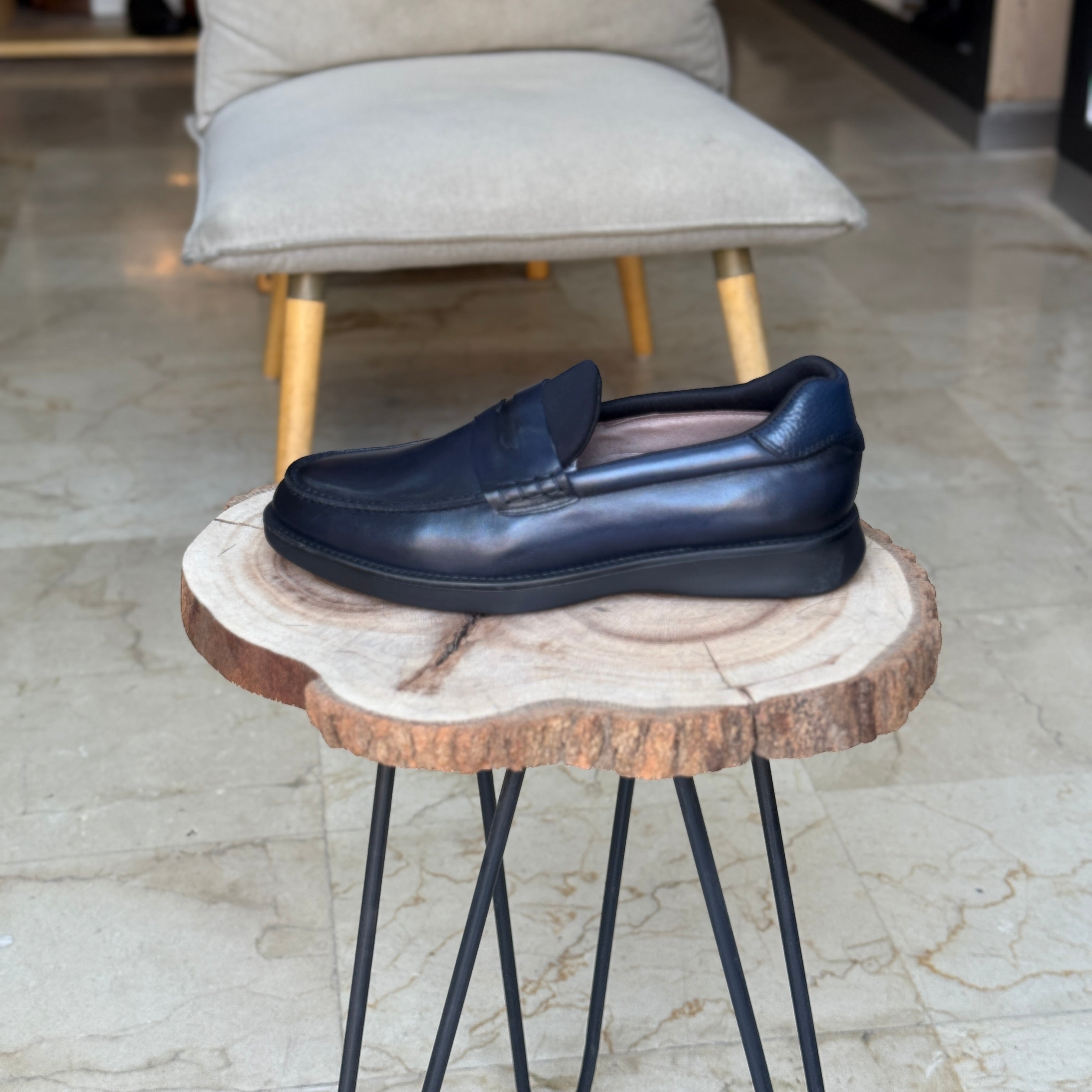 CHAUSSURES EN CUIR VÈRITABLES ELLEGANO 445 BLEU