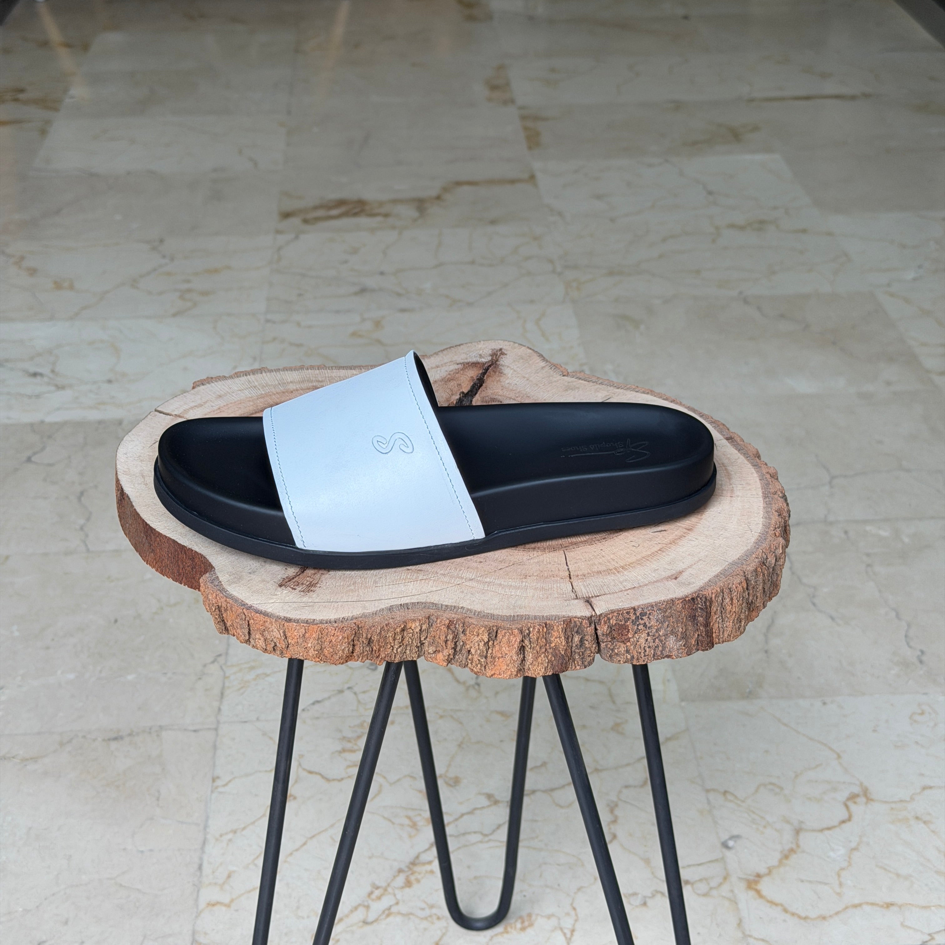 SANDALE EN CUIR Terra-Cuir 218 Blanc
