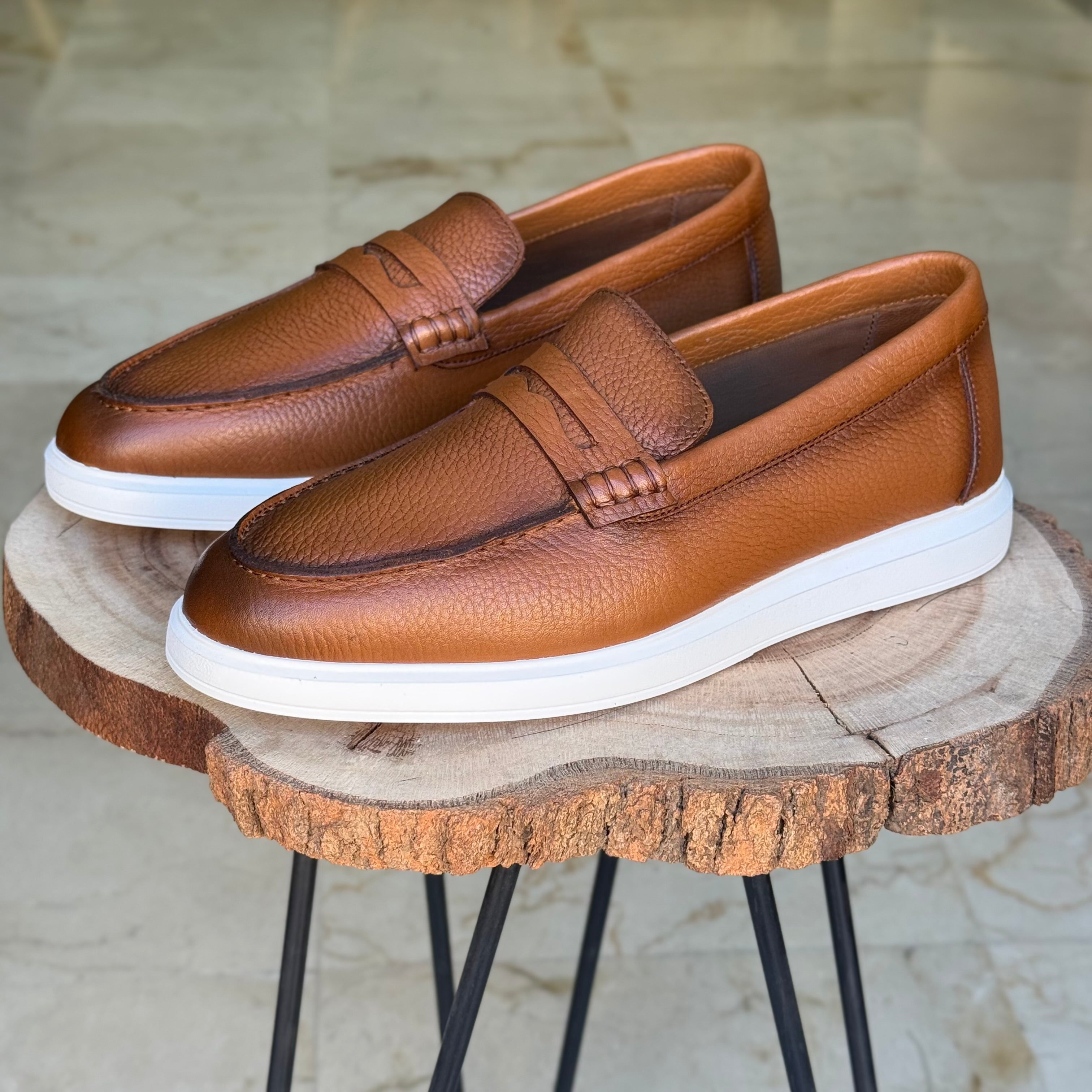 MOCASSIN EN CUIR LOAFER 707 TABA