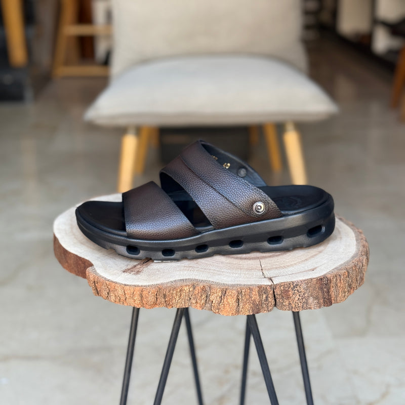SANDALE EN CUIR SE103  - OrthoConfort  MARRON
