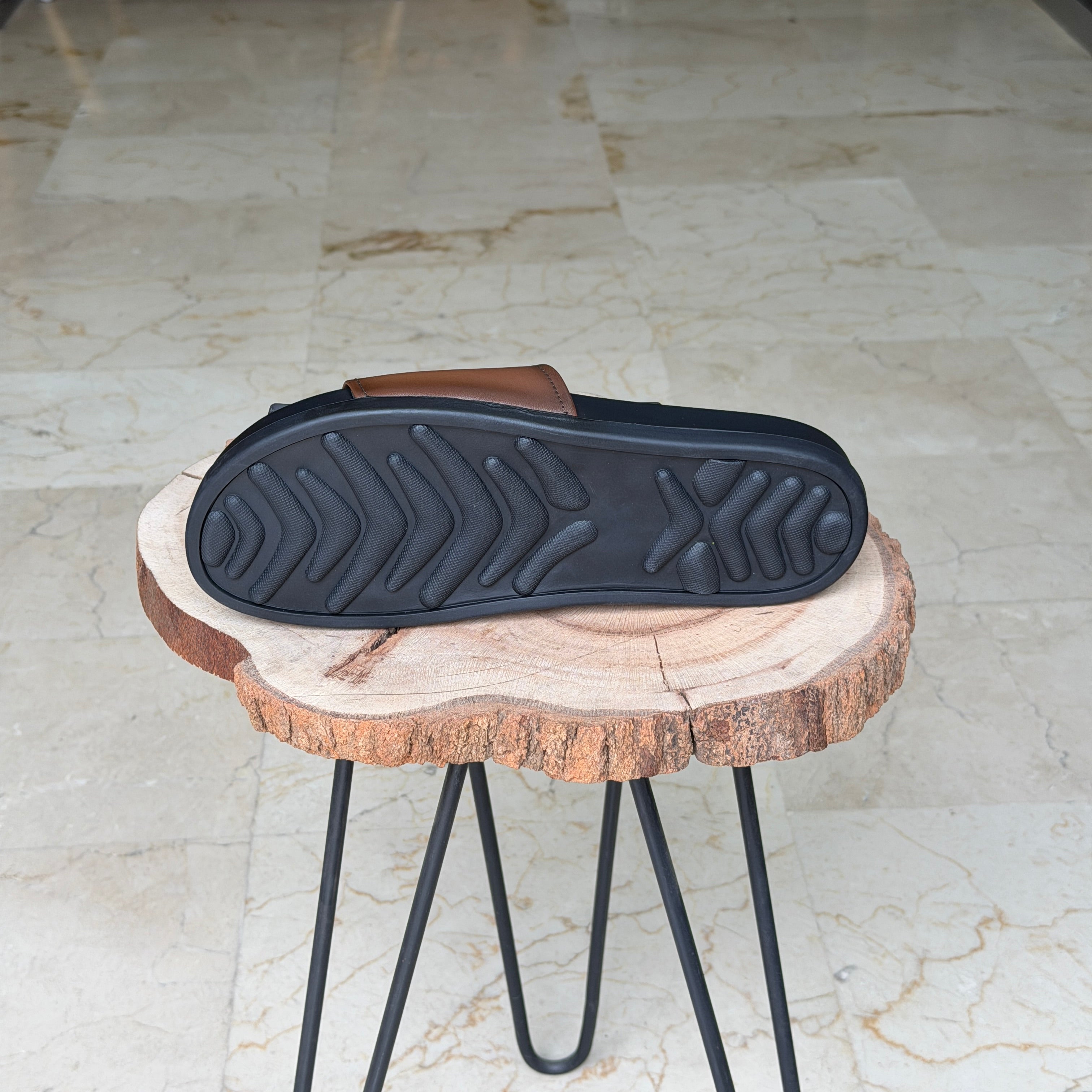 SANDALE EN CUIR Terra-Cuir 218 Taba