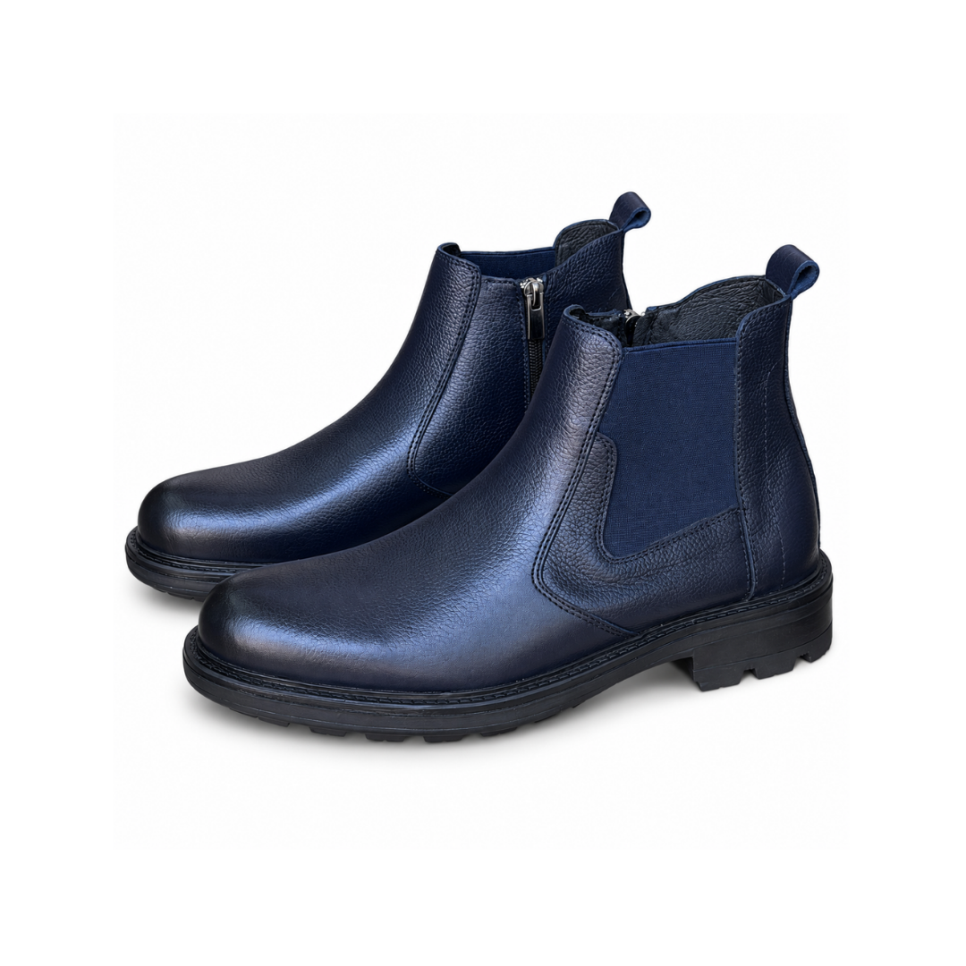 Bottine En Cuir Adriano 810 BLEU