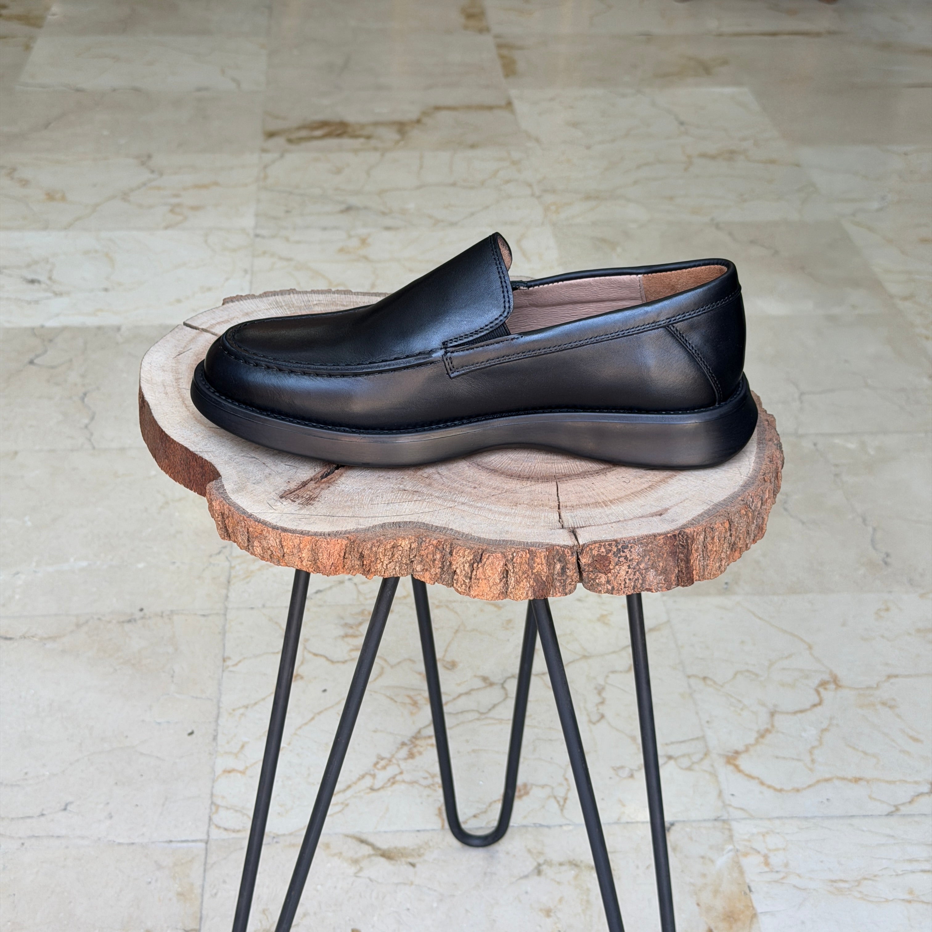 CHAUSSURES EN CUIR ELLEGANO 384 NOIR