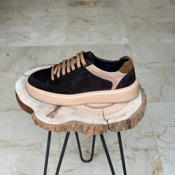 BASKET EN CUIR  L’ALLURE 709 MARRON