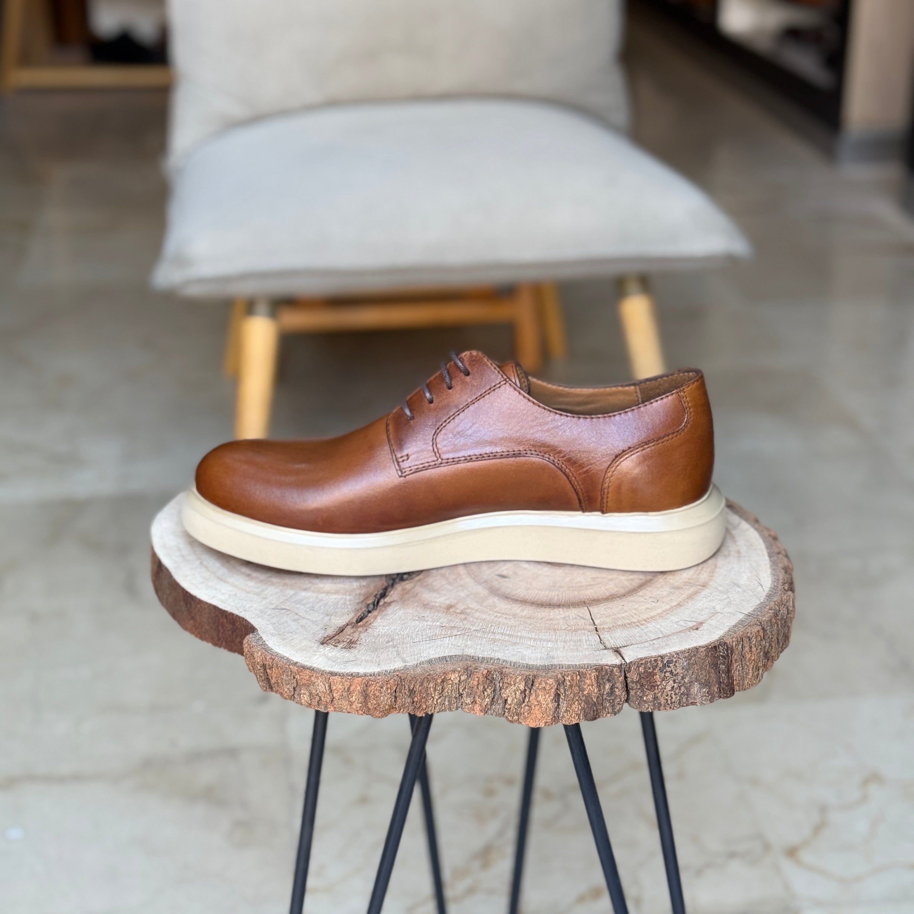 CHAUSSURES EN CUIR VÈRITABLES  DouxPas 1011 TABA