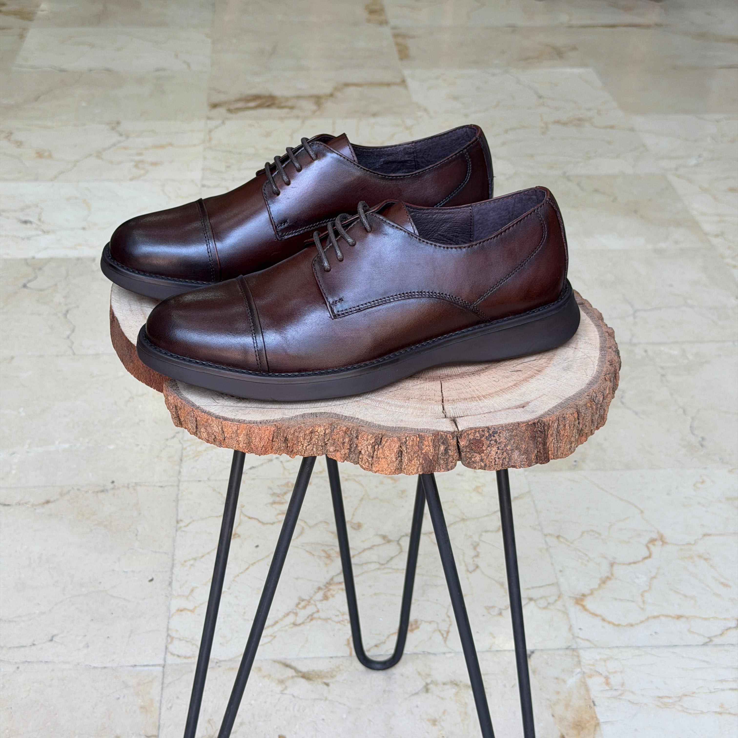 CHAUSSURES EN CUIR ELLEGANO 341 MARRON