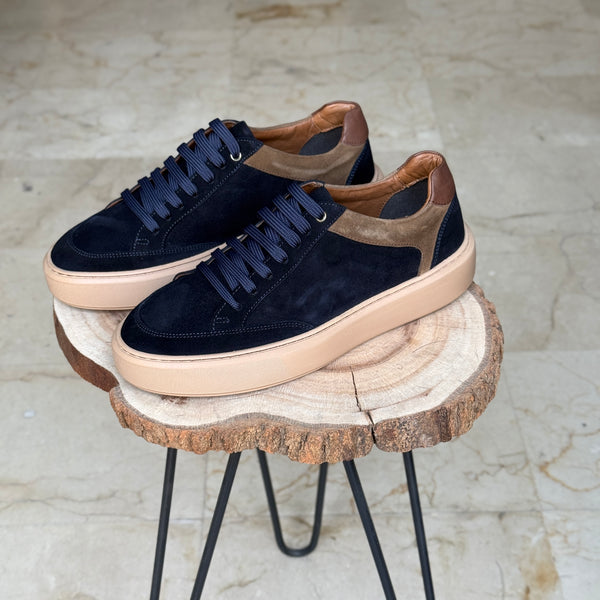 BASKET EN CUIR  L’ALLURE 709 BLEU