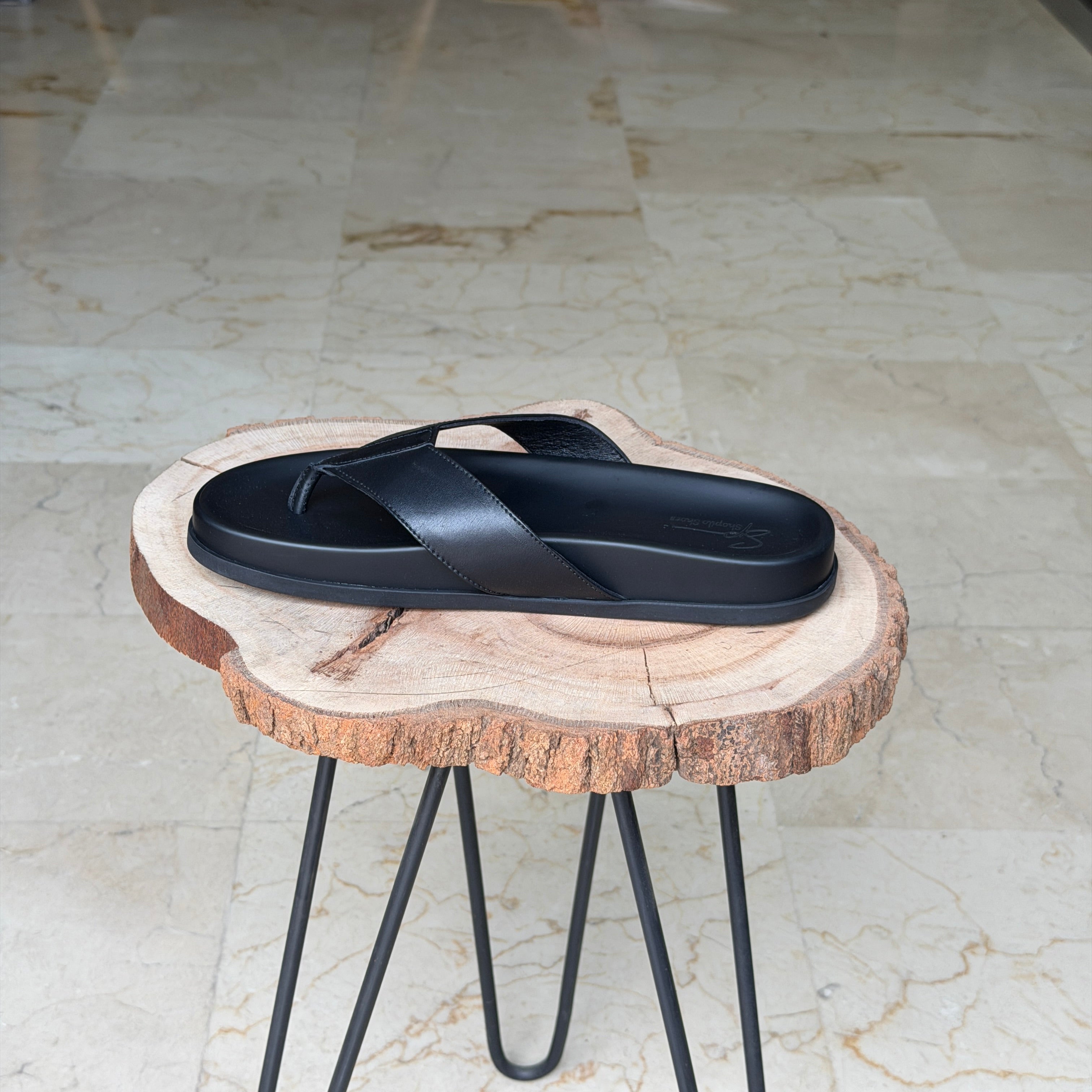 SANDALE EN CUIR Terra-Cuir 2121 Noir