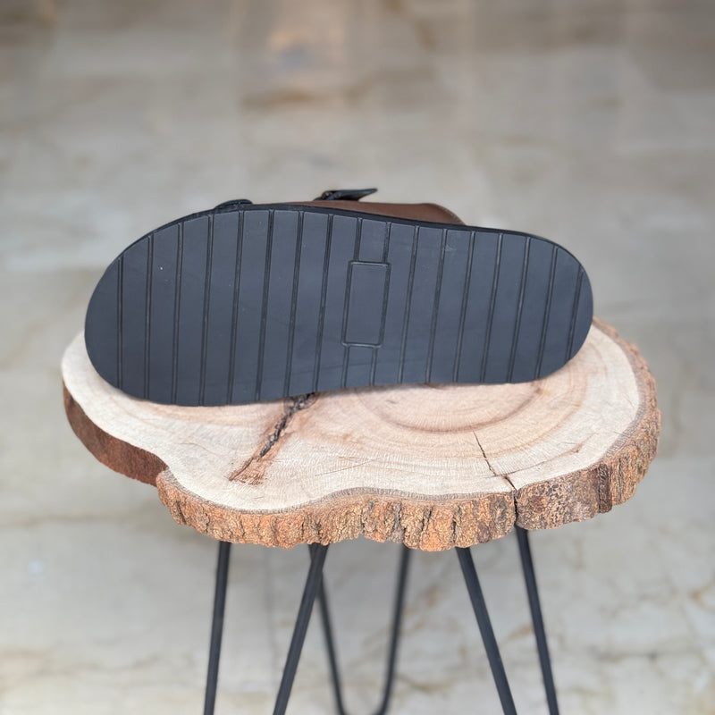 SANDALE EN CUIR CASTELO 204 MARRON