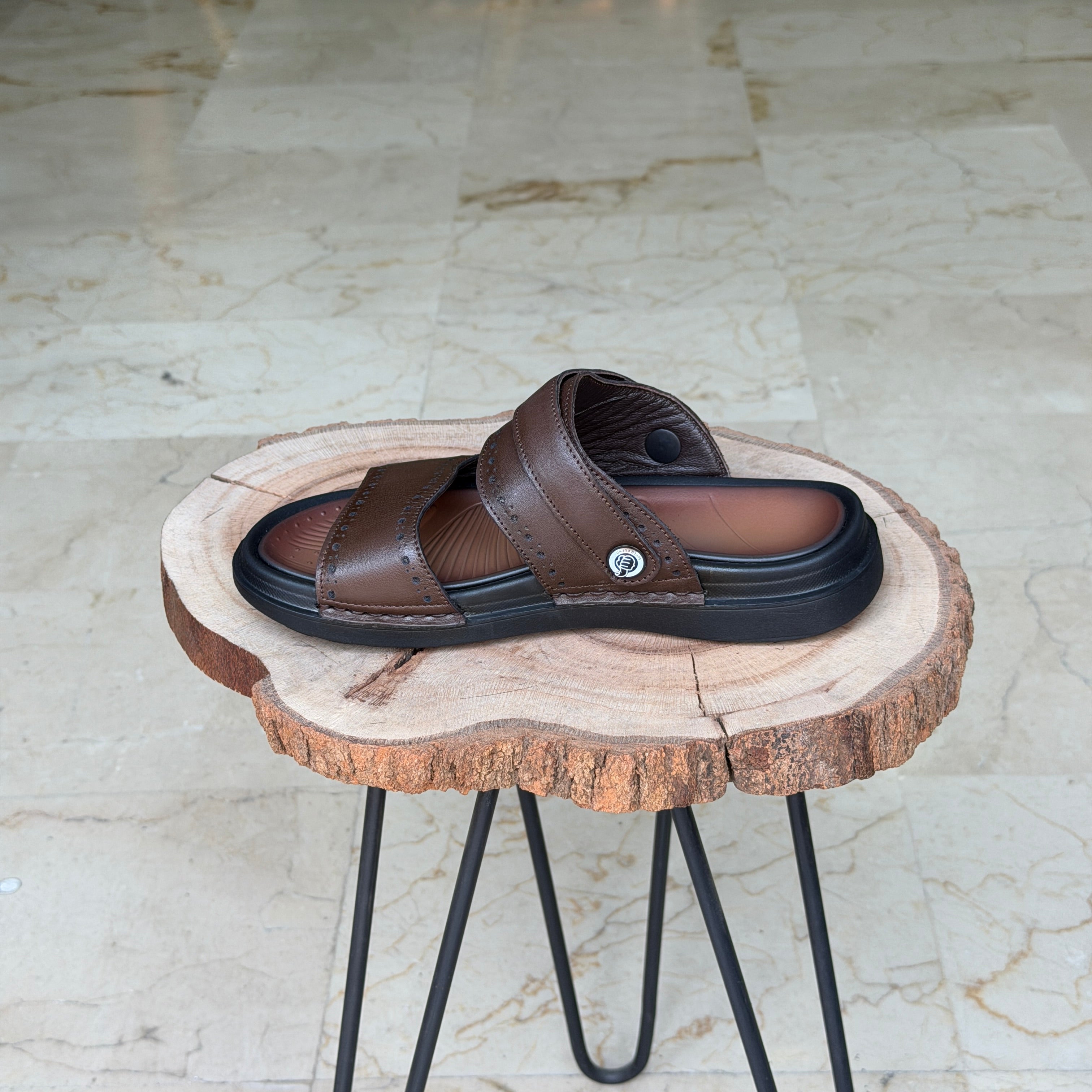 SANDALE EN CUIR Ergonomic Arch S44 MARRON