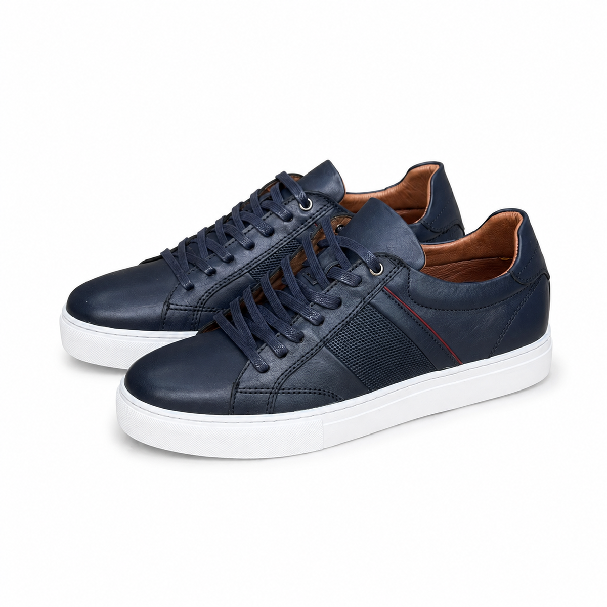 basket en cuir standard 718 bleu