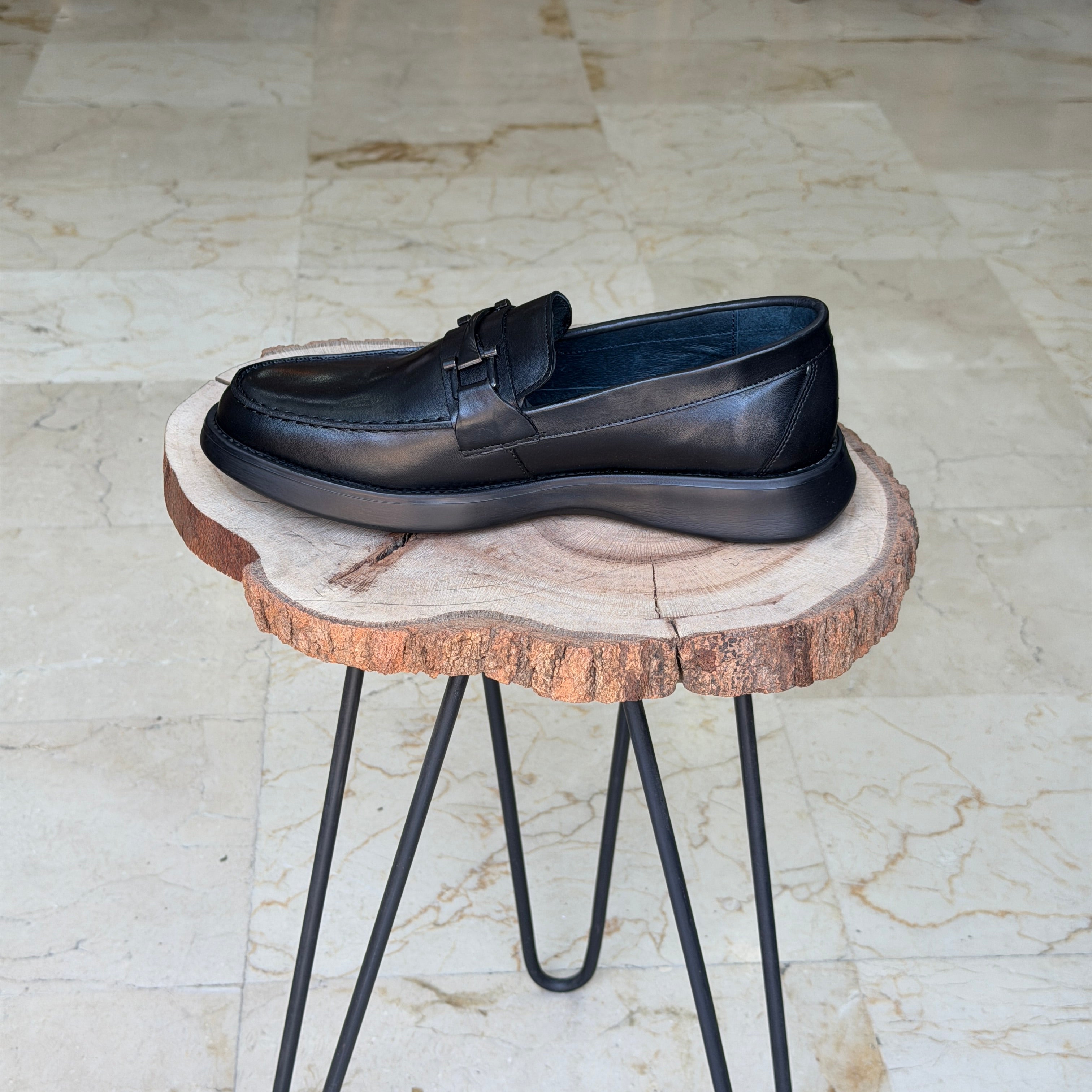 CHAUSSURES EN CUIR ELLEGANO 444 NOIR