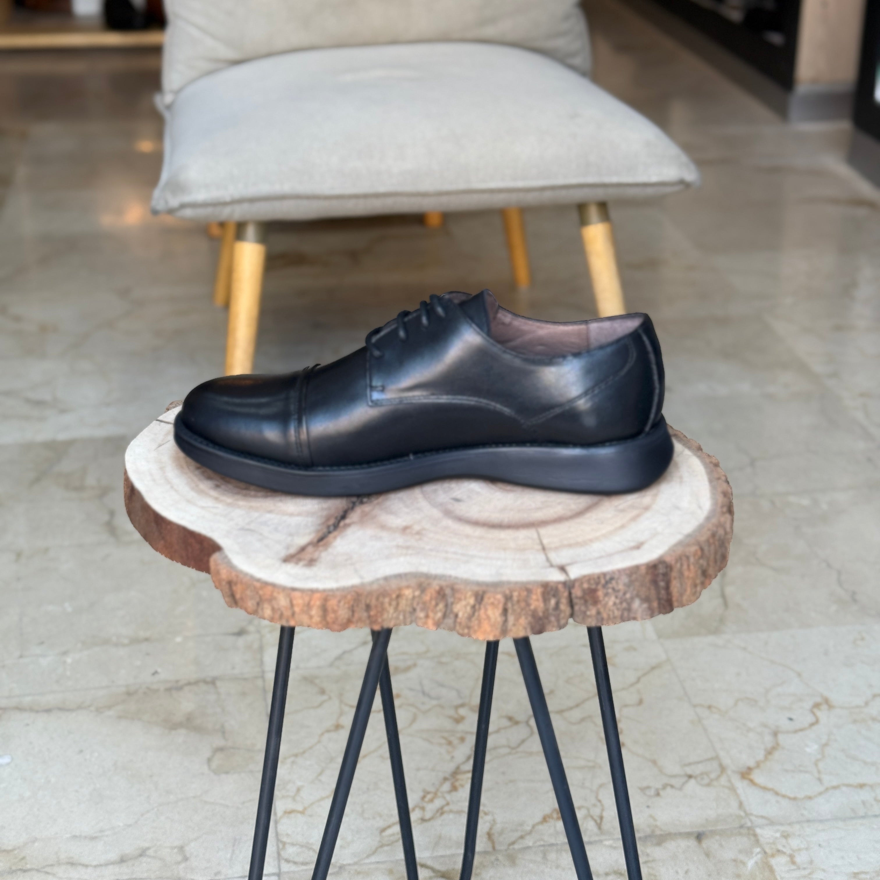 CHAUSSURES EN CUIR VÈRITABLES ELLEGANO 341 NOIR