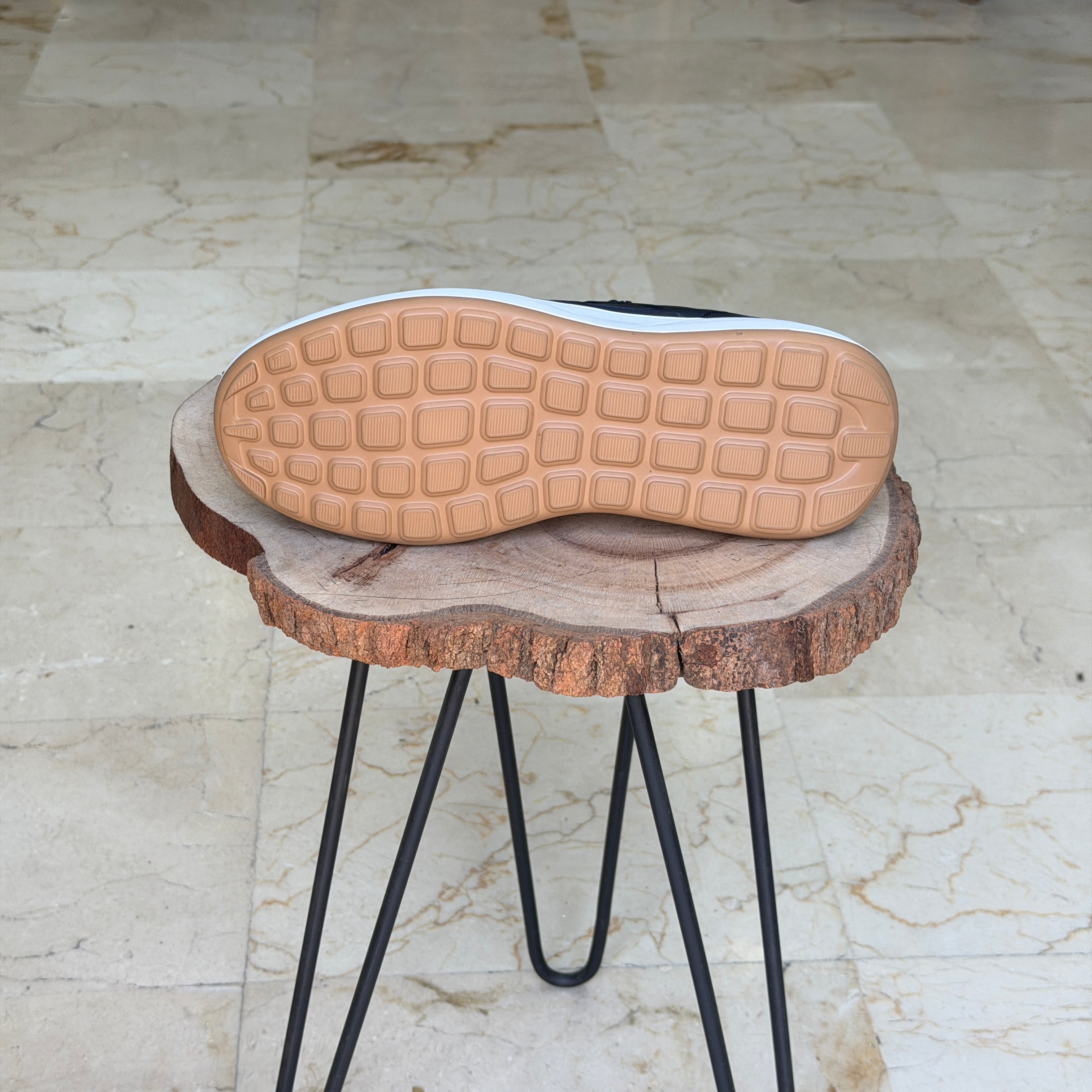 basket en cuir - 874 bleu / b