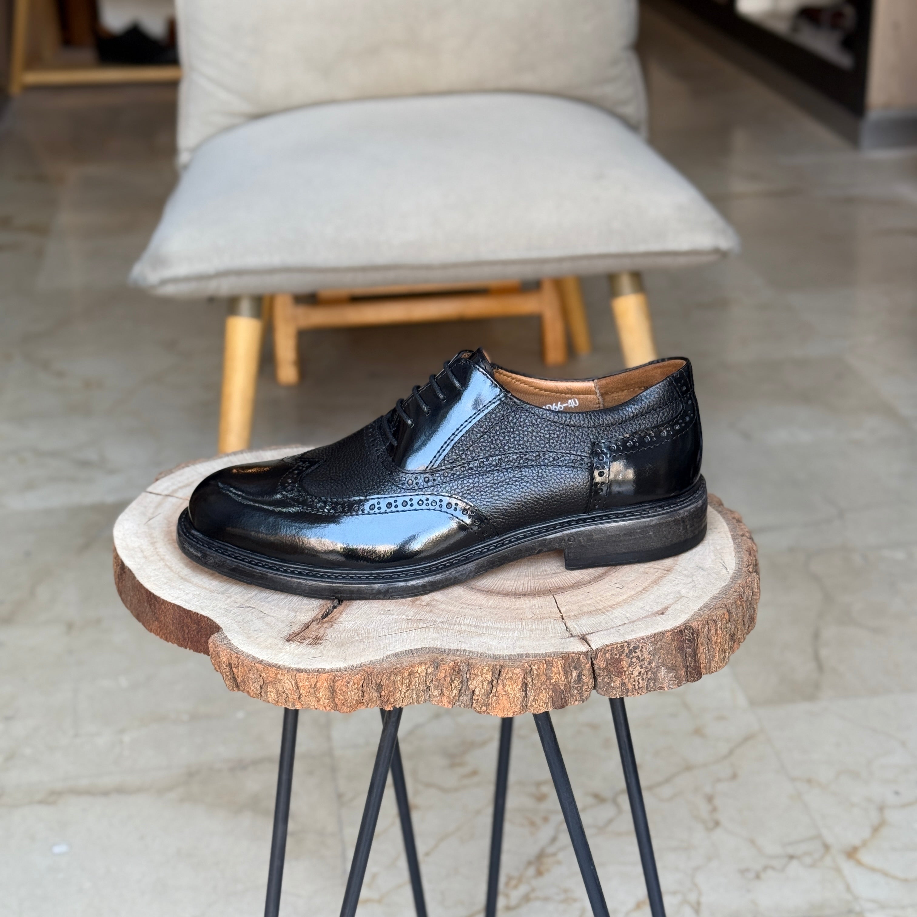 CHAUSSURES EN CUIR VÈRITABLES  REF: IT1066 NOIR