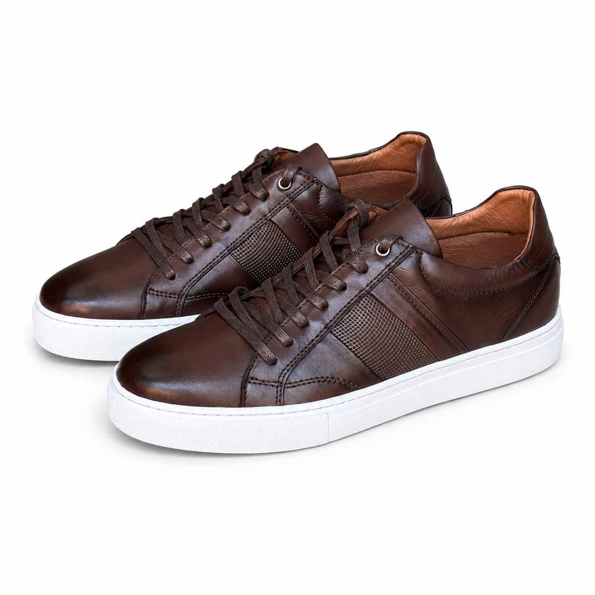 Baskets en Cuir standard 718 Taba & B