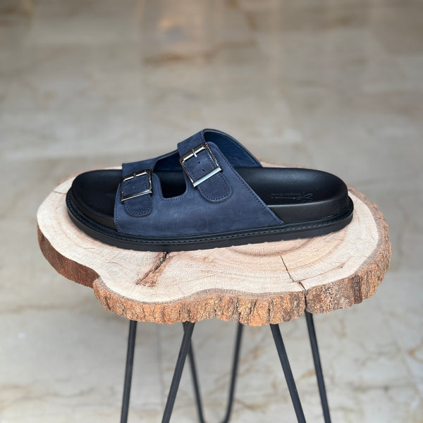 SANDALE EN CUIR CASTELO 204 BLEU