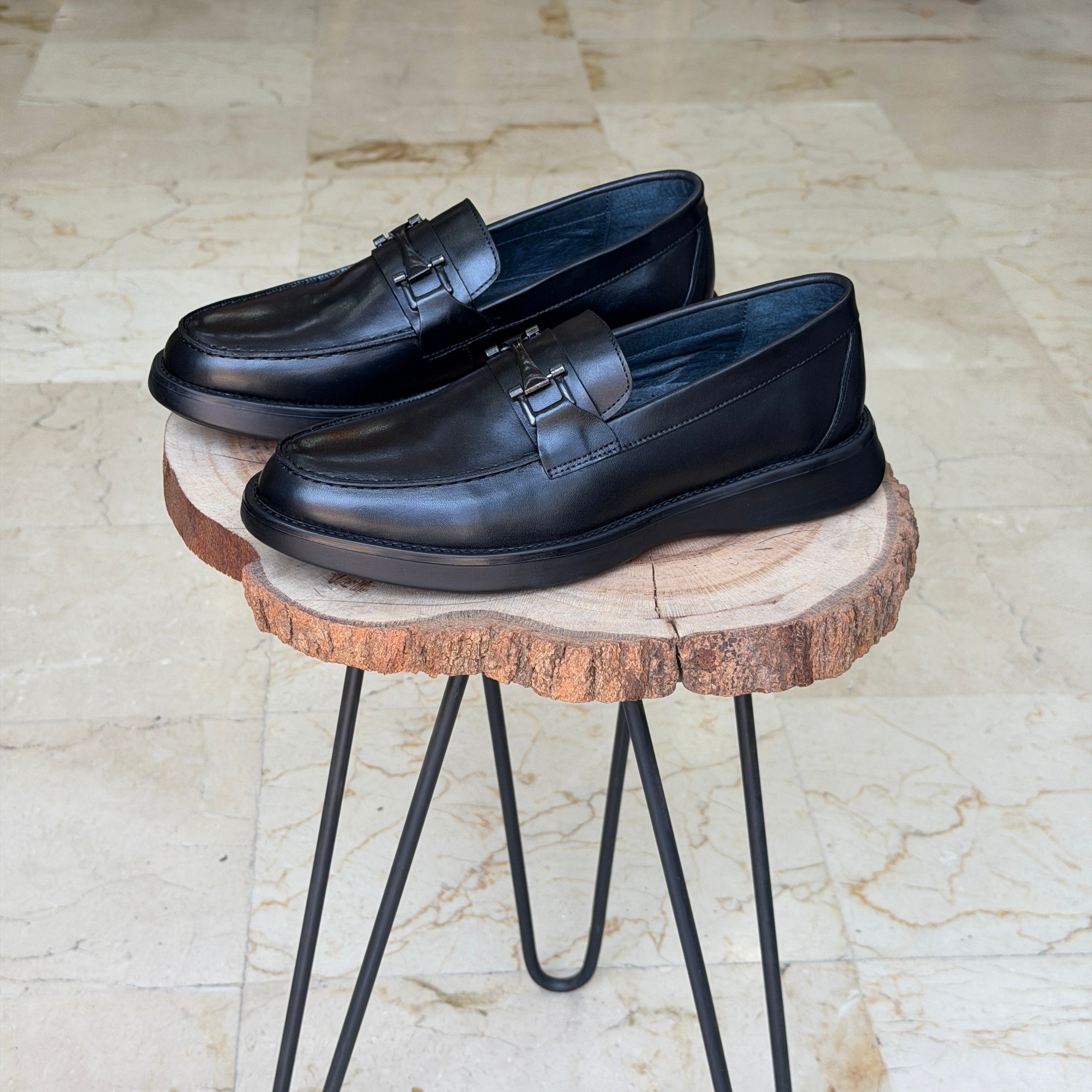CHAUSSURES EN CUIR ELLEGANO 444 NOIR