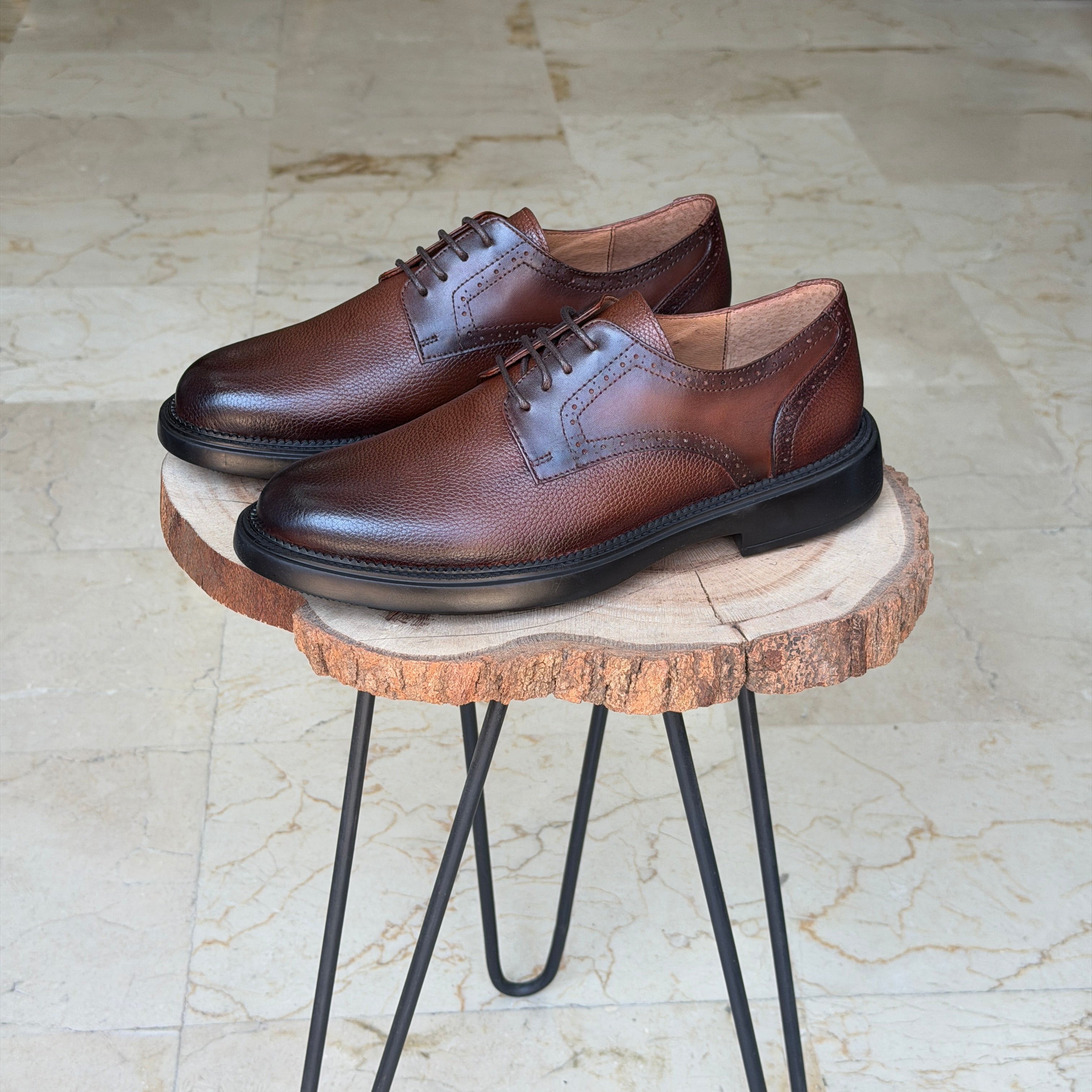 CHAUSSURES EN CUIR VÈRITABLES ELLEGANO 467 TABA