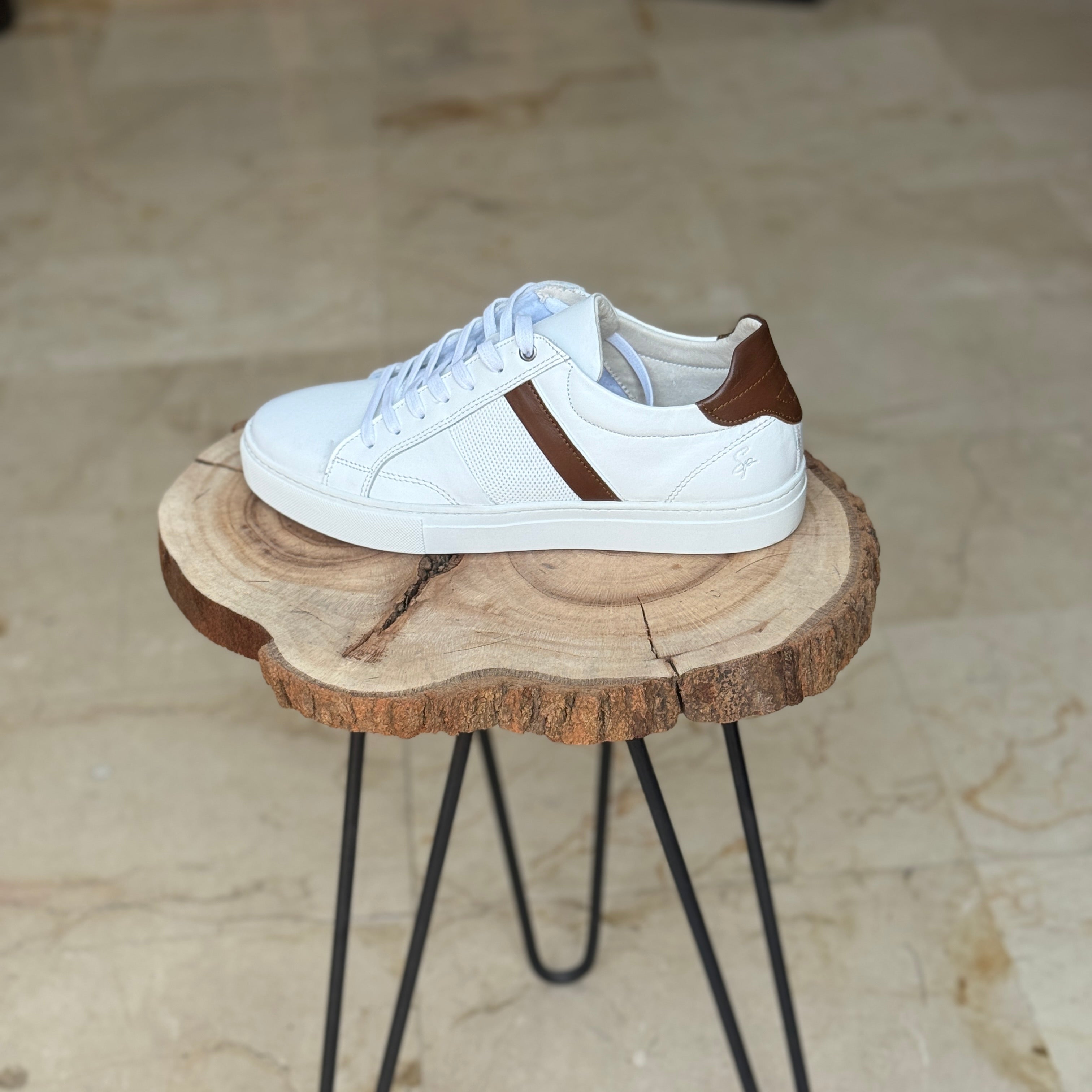BASKET EN CUIR 718 BLANC