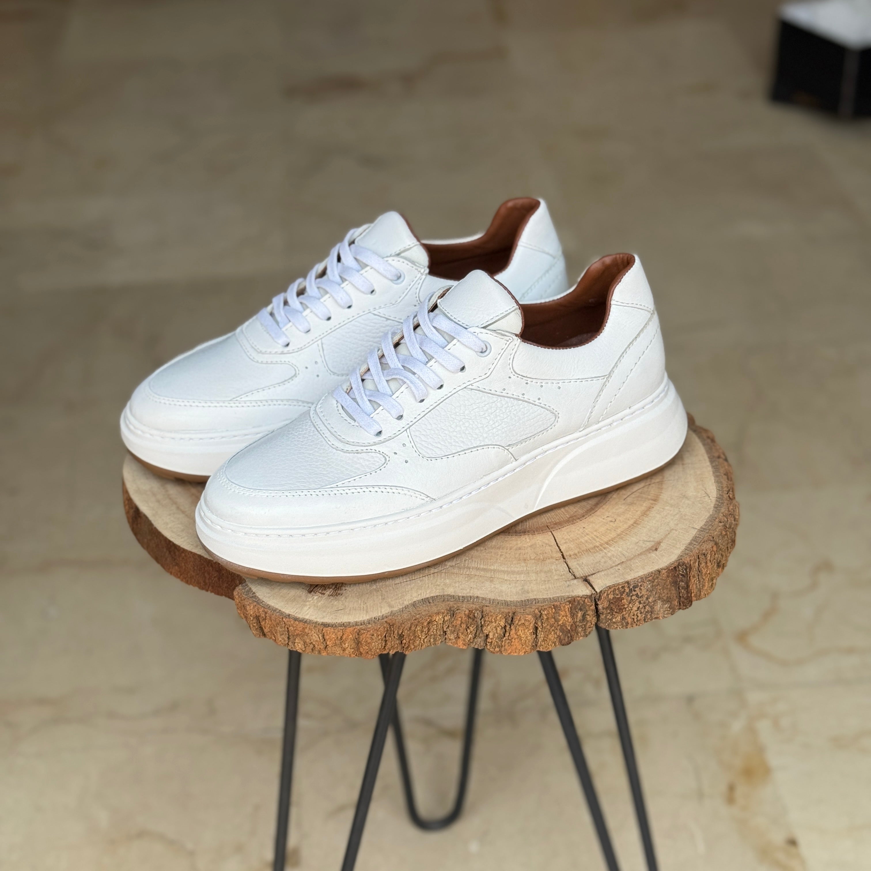 BASKET EN CUIR - 874 BLANC