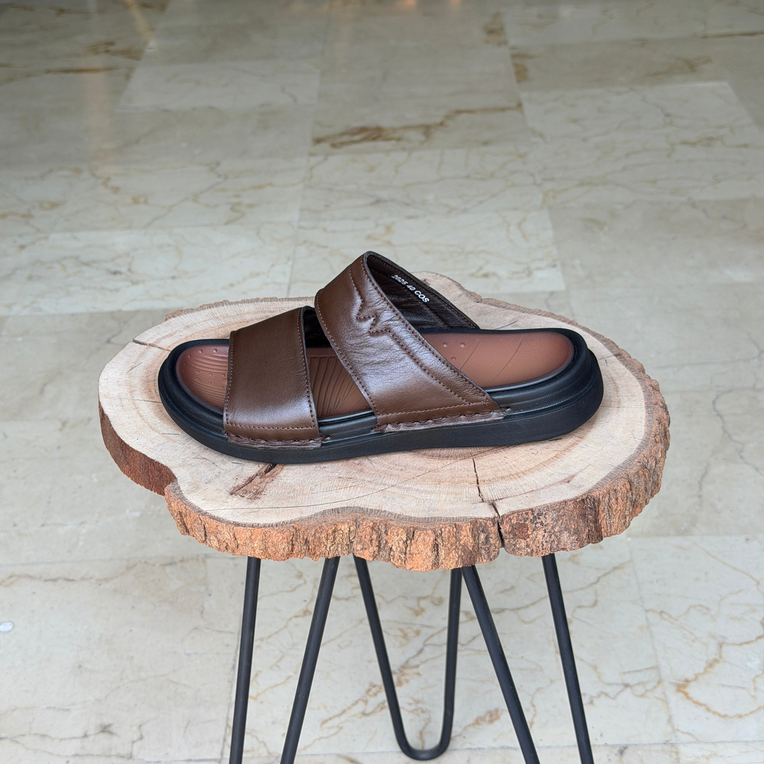 SANDALE EN CUIR Ergonomic Arch S43 MARRON