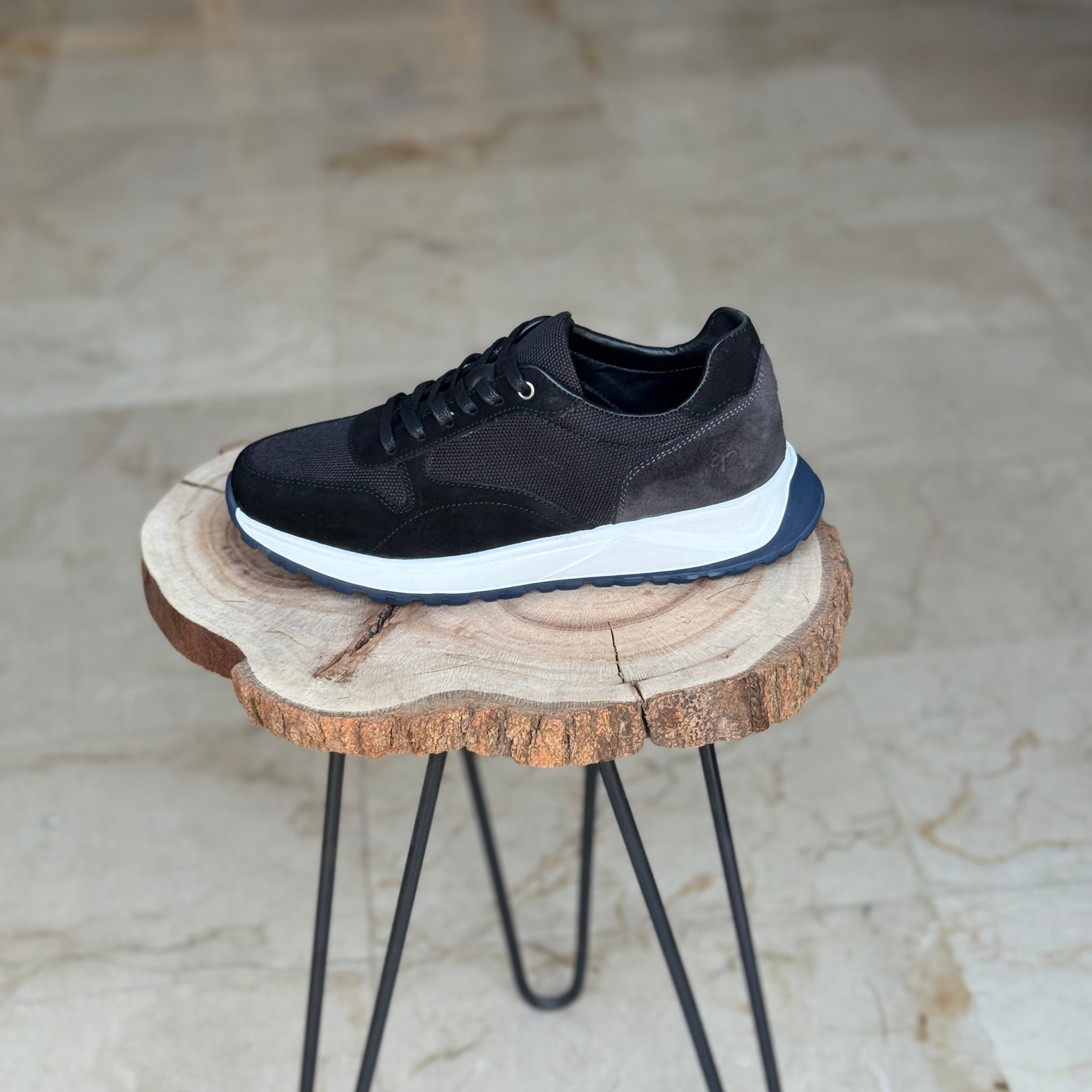 BASKET EN CUIR 915 NOIR S 752