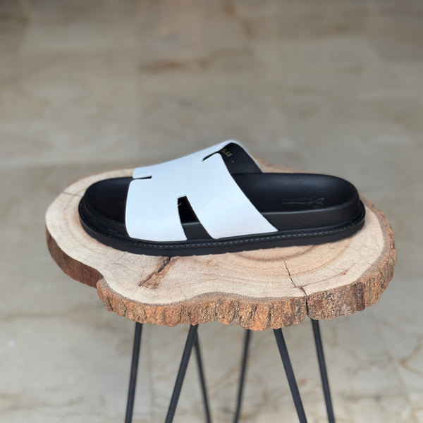 SANDALE EN CUIR CASTELO S1978 BLANC