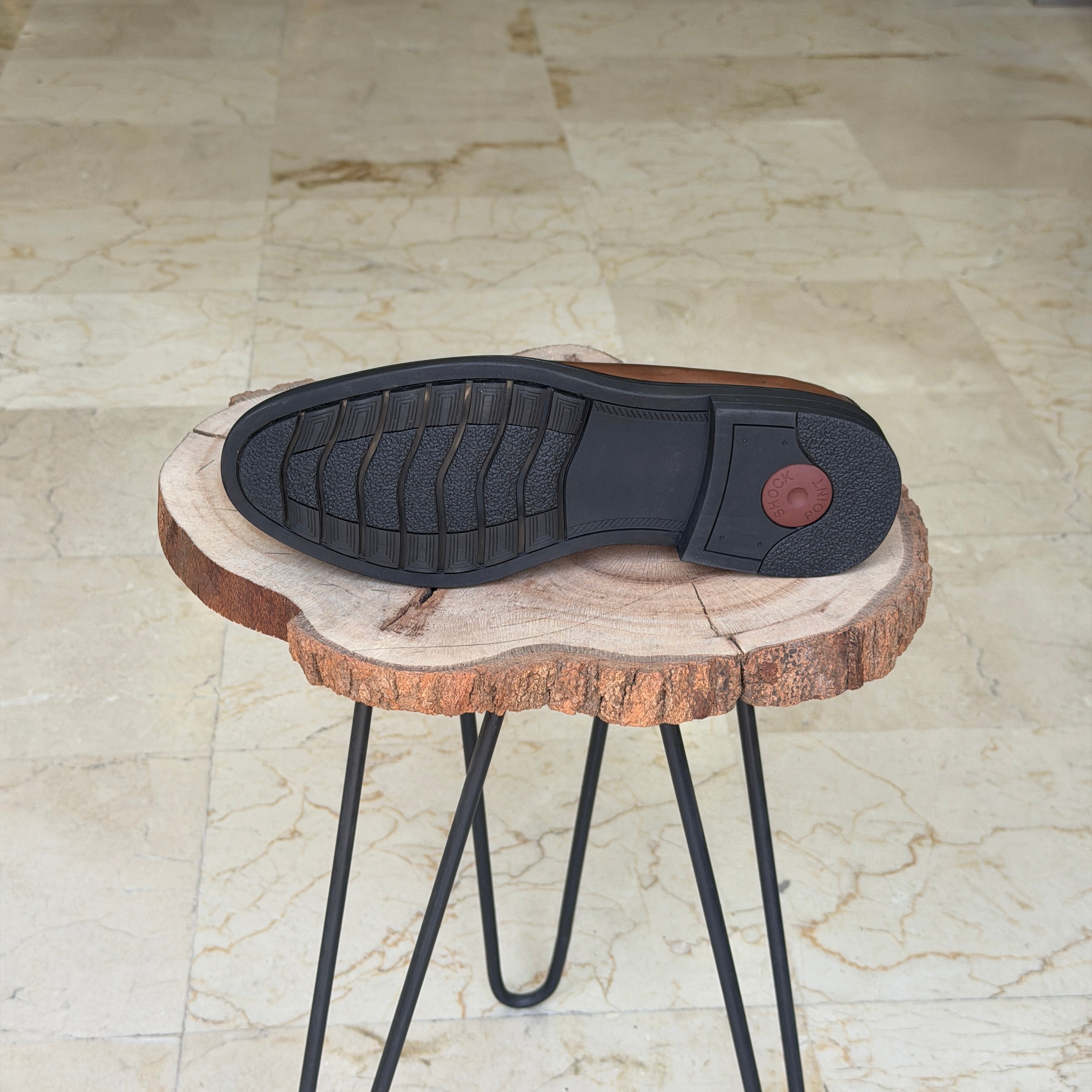 chaussure en cuir 0103 Taba